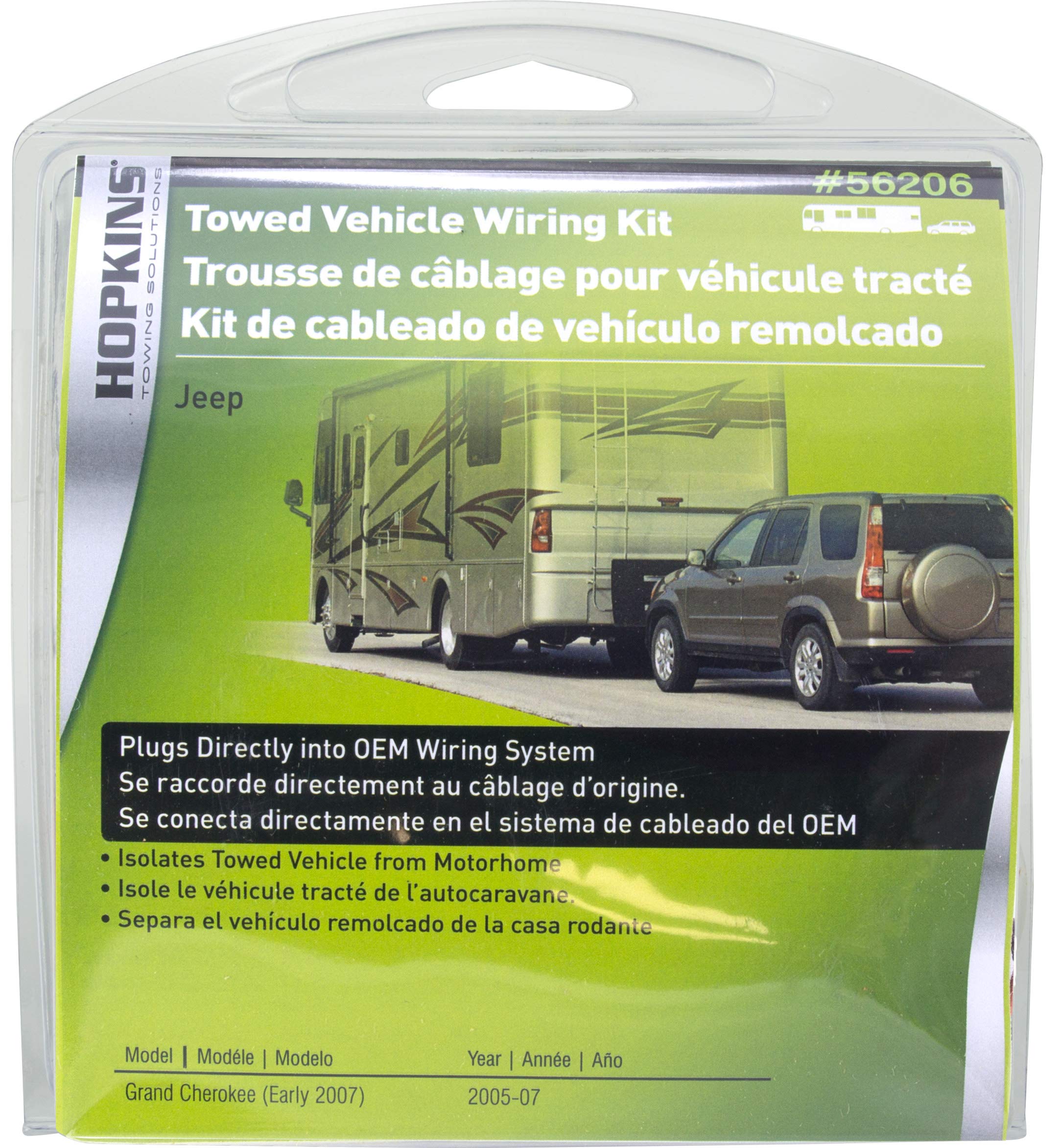 Plug-In Hopkins Simple Towed Vehicle Wiring Kit 56206