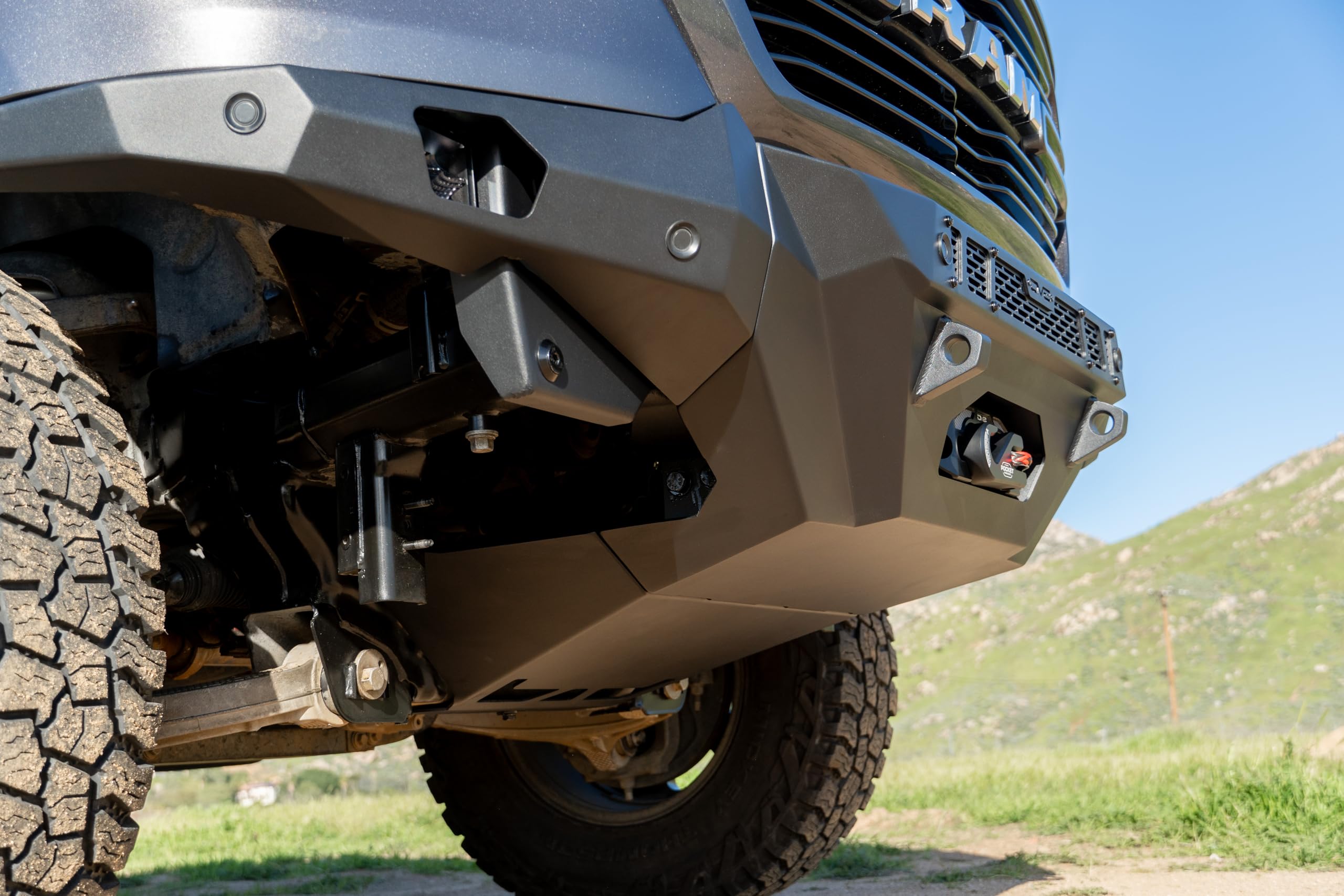 Skid Plate for DV8 Offroad Spec Series Front Bumper for 2019-2024 Ram 1500 | Protects Underbody from the Bumper Down to the Front Cross Member | Powder Coated Finish