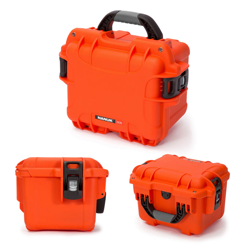 Orange Nanuk 908 Waterproof Hard Case