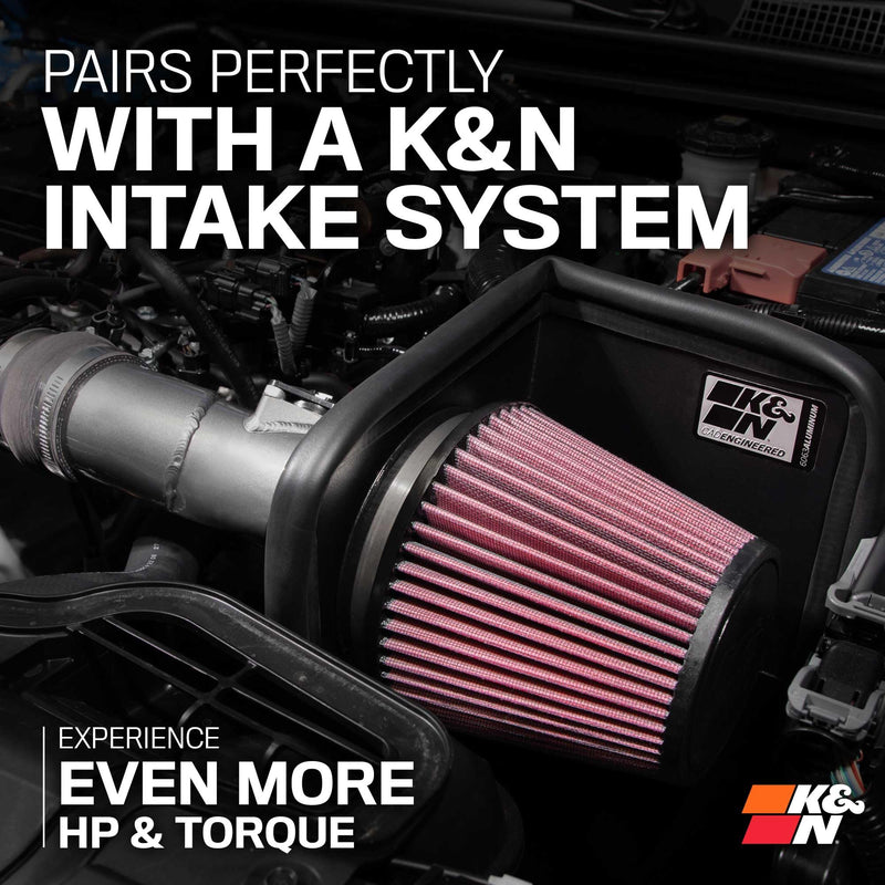 Cold Air Intake System K&N: High-Flow Air-Filter, Increase Performance & Horsepower: Compatible with 2022-2025 ACURA Integra; 2022-2025 HONDA Civic, 77-1022KC