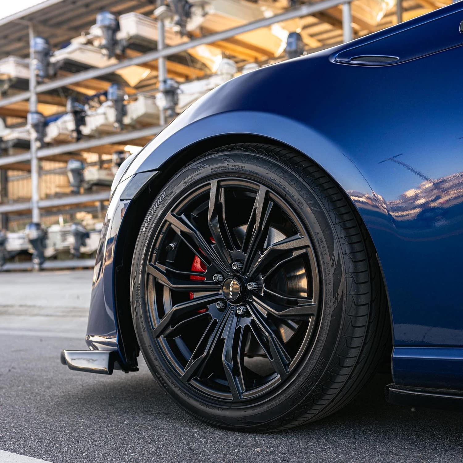Custom RTX Wheel - 18" x 8", 42 Offset, 5x114.3 Bolt Pattern, 70.3mm Hub - Satin Black Rim