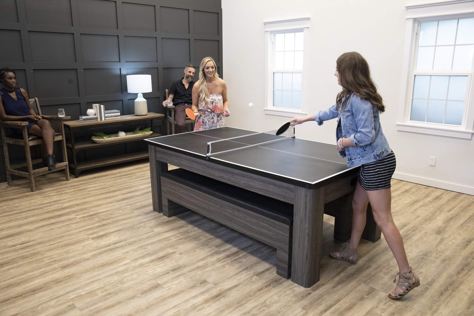 Northport Atomic 3-in-1 Dining Table with Air-Powered Hockey and Table Tennis