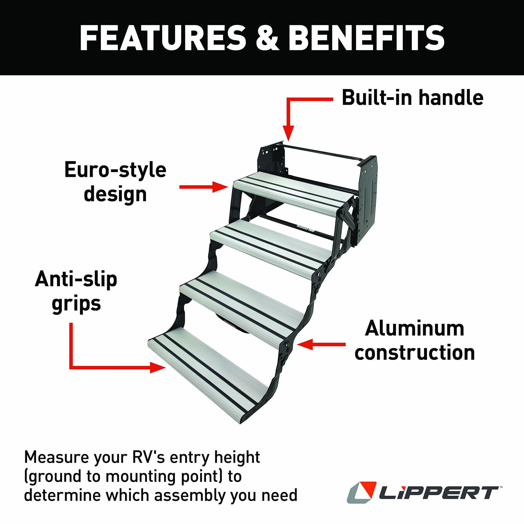 Alumi-Tread Quad Manual Step Lippert Components 432698