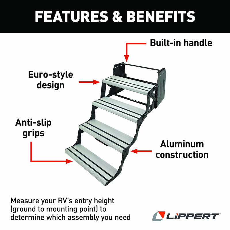 Alumi-Tread Quad Manual Step Lippert Components 432698