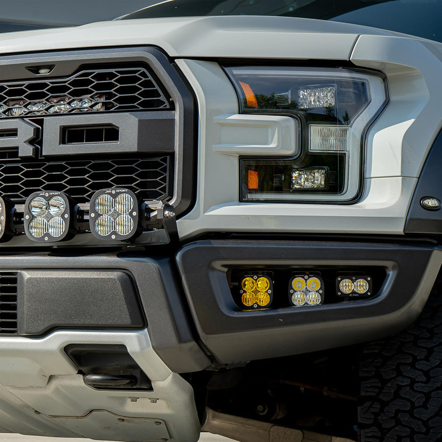 Baja Designs Fog Pocket S2 Pro LED Light Kit fits Ford F-150 Raptor 2017-2020 (Mult-Pattern; Clear)