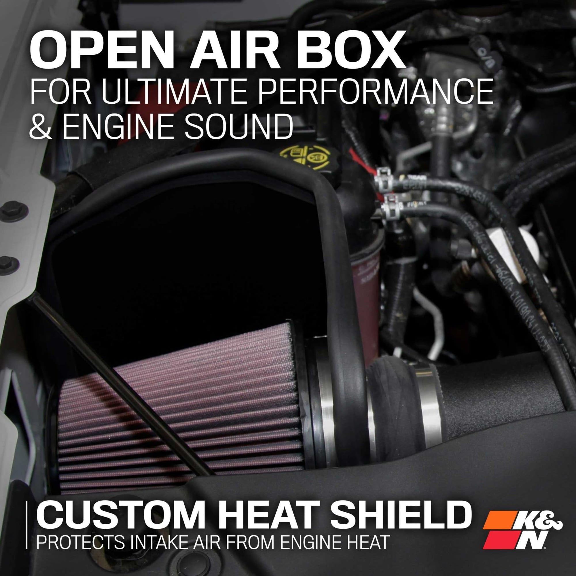 K&N Cold Air Intake System: High-Flow Air Filter, Towing & Increase Performance: Compatible with 2014-2020 Chevy/GMC/Cadillac Silverado 1500, Suburban, Tahoe, Sierra 1500, Yukon, Escalade, 63-3082
