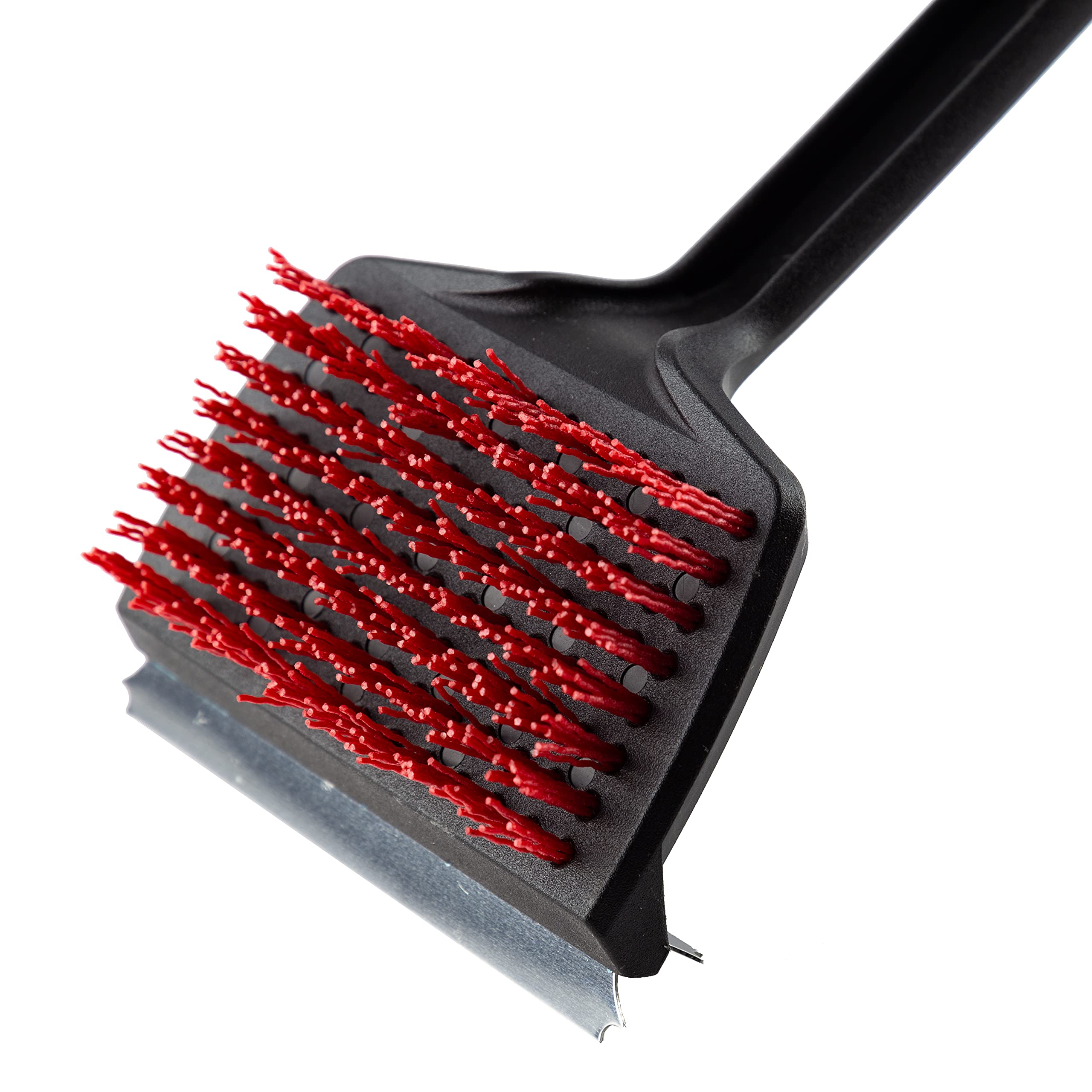 Dyna Glo 18" Nylon Bristles Flat Top Grill Brush w. Stainless Steel Scraper