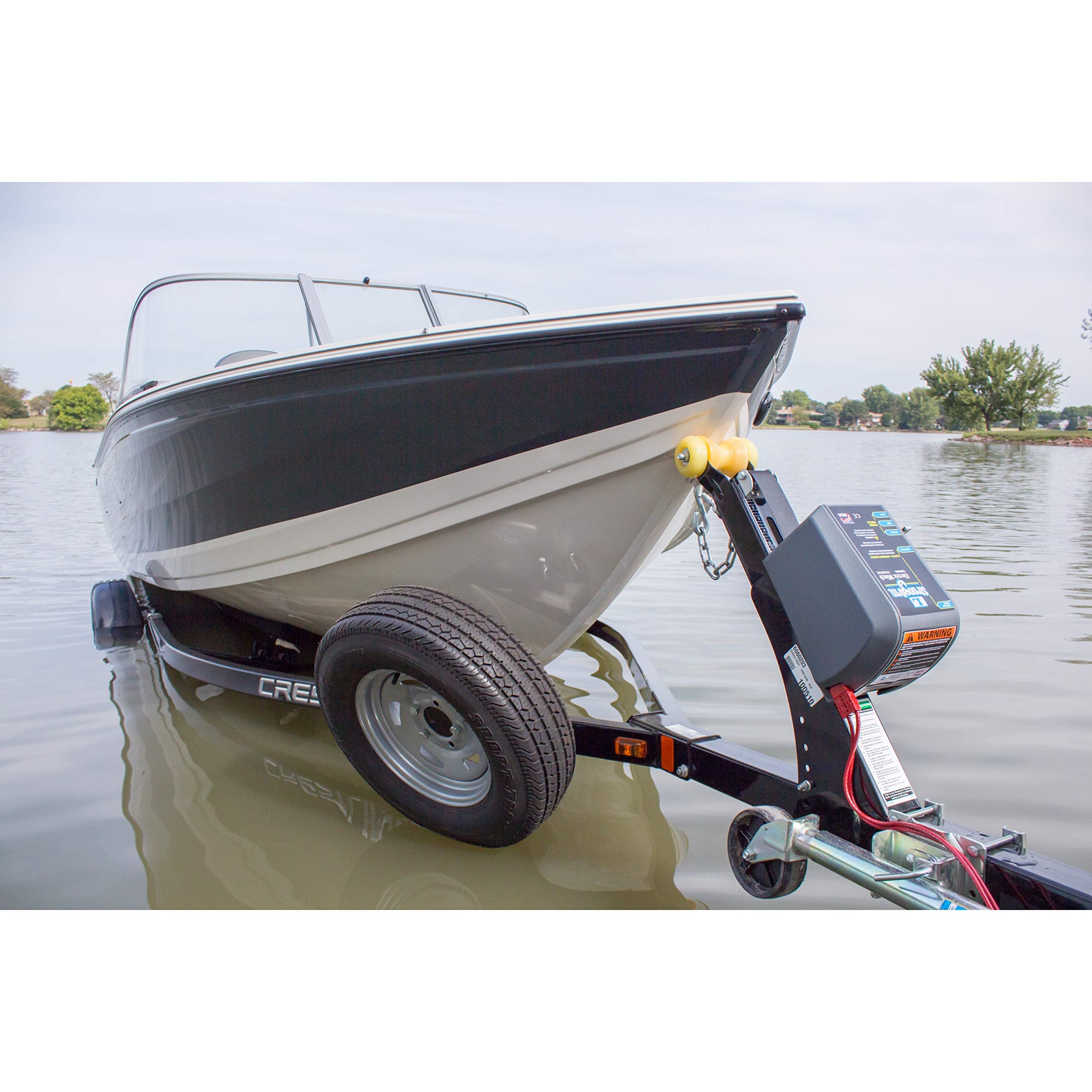 StrongArm (TW9000) Dutton-Lainson Company 12 Volt Electric Winch and Polyester Strap - Heavy Duty Boat Trailer Winch for Marine Use, 3000 lb Capacity, Power in/Out, Freewheel Clutch - Made in USA