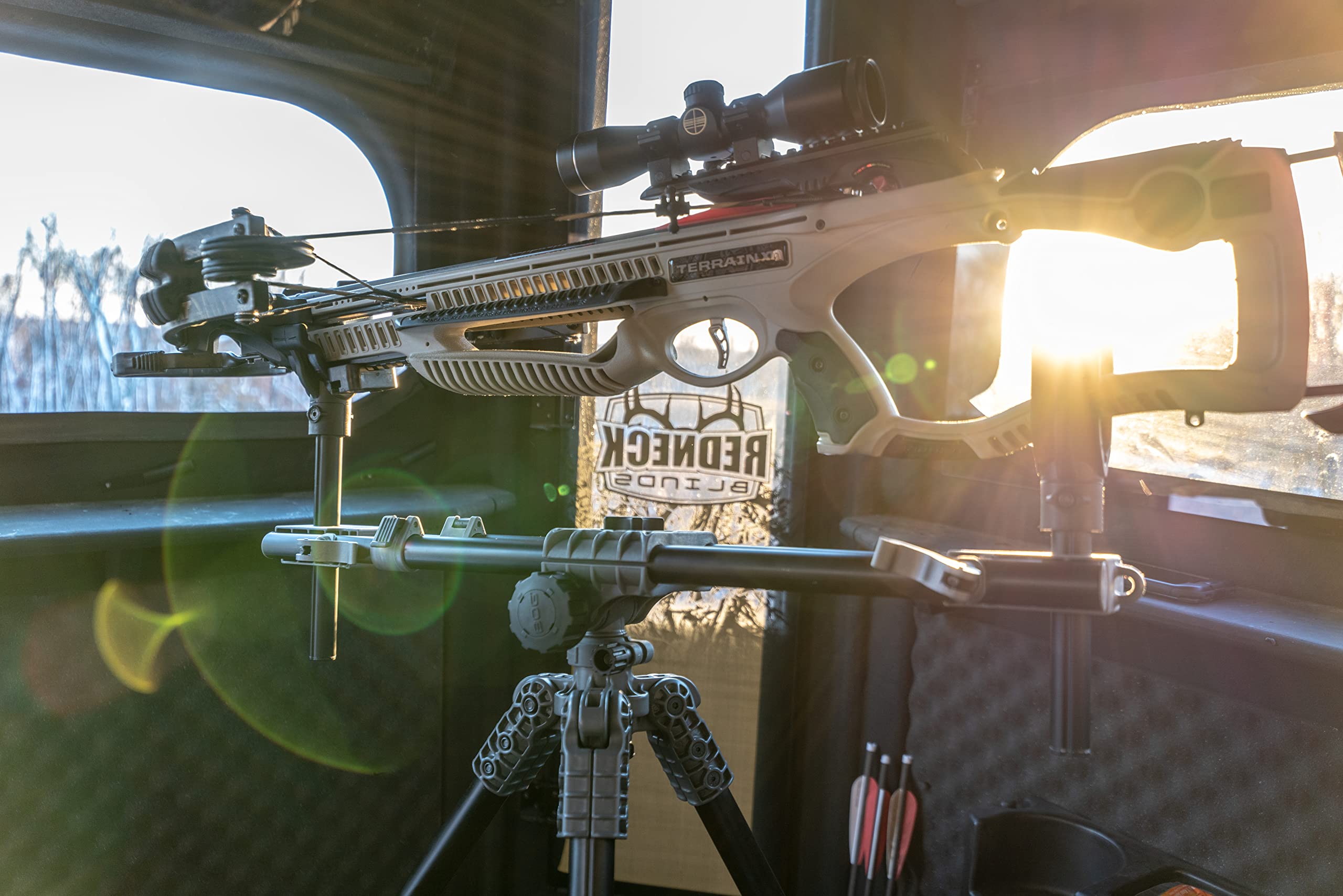 FieldPod Max BOG Hunting Rest with Maximum Shooting Stability, Bubble Level, Tension Knobs, Non-Marring Hands-Free Gun Rest, Adjustable Legs, and Screw Out Spikes for Hunting, Shooting, and Outdoors