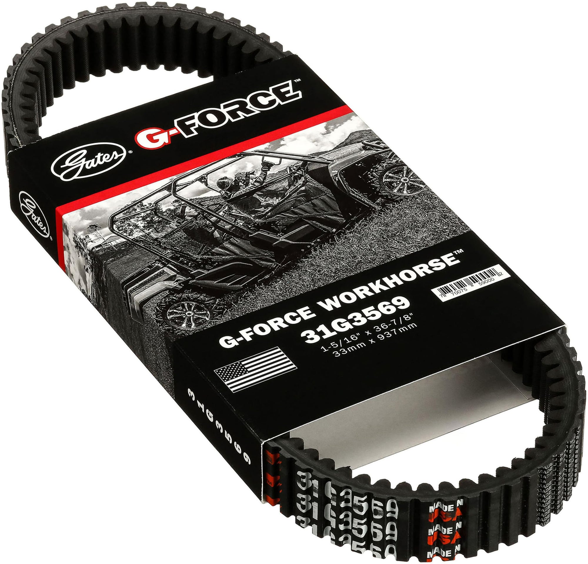 G-Force Gates 31G3569 Continuously Variable Transmission (CVT) Belt