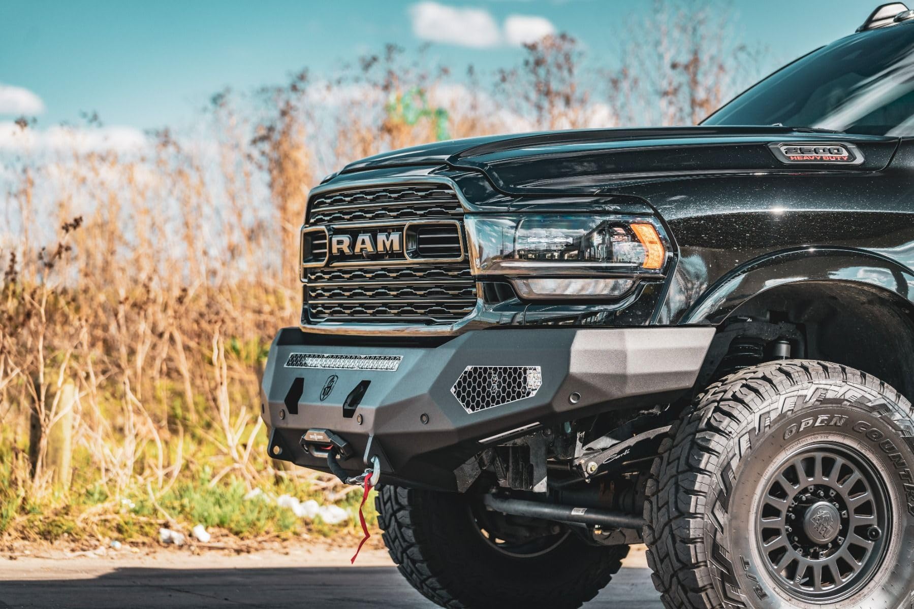 iDentity Road Armor Full Width Raw Front HD Bumper 2204DF-B1-P3-MD-BH