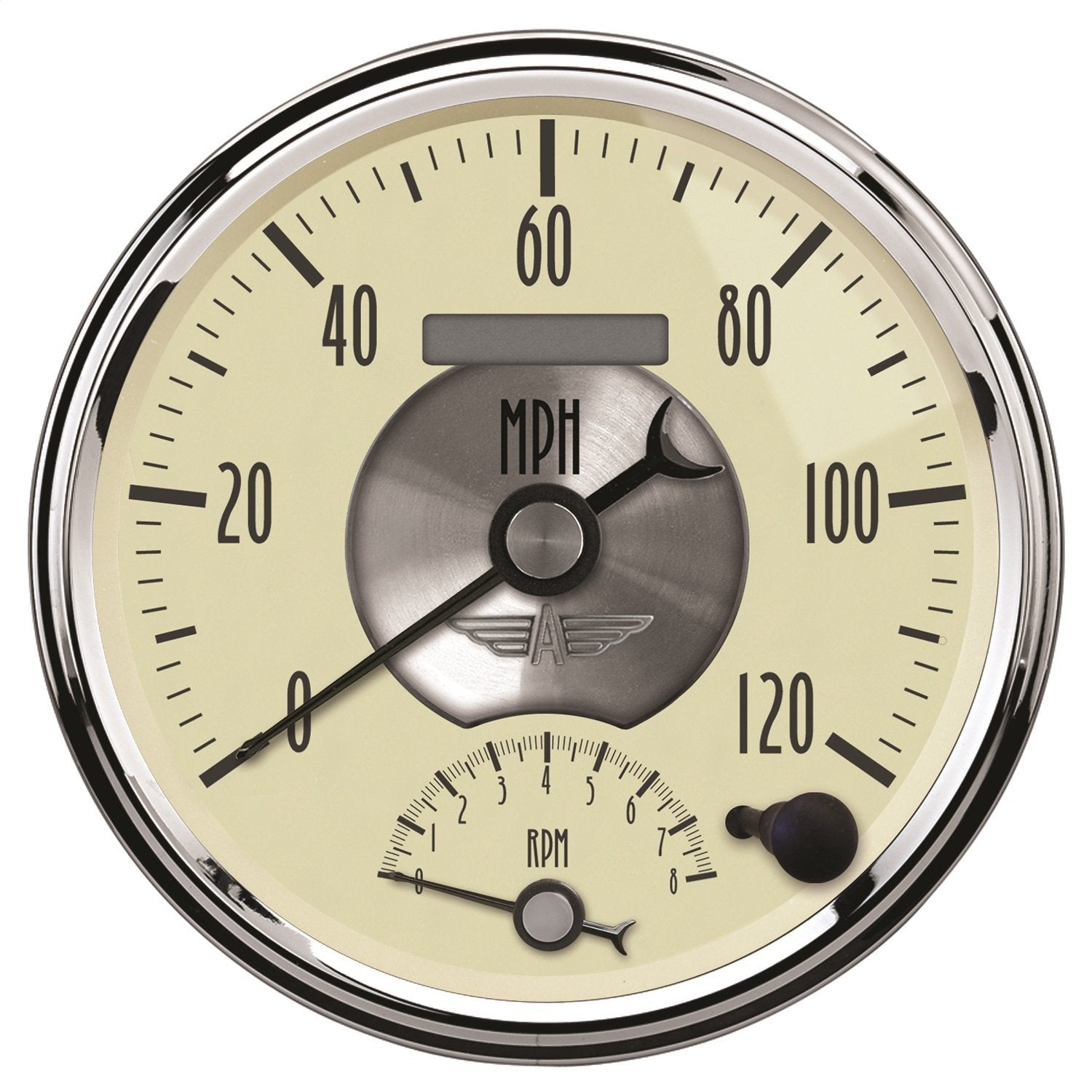 Auto Meter Prestige Series 2090 Antique Ivory Tach/Speed Combo