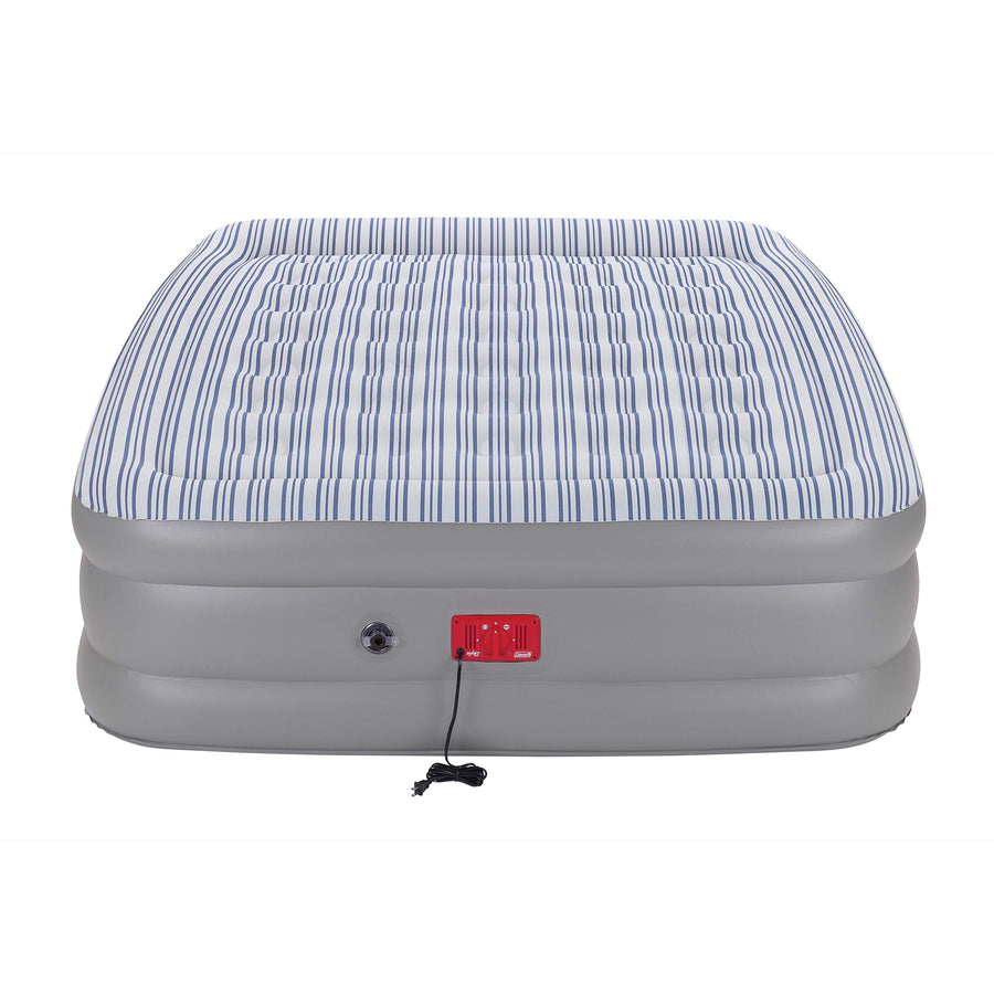 Coleman Double-High SupportRest Elite Air Mattress with Built-in 120V Pump, ComfortStrong Coil System, PillowStop Design - Queen