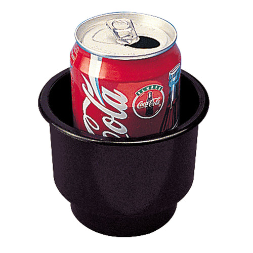 Flush Mount Sea-Dog 588060 Combo Drink Holder with Drain Holes - Black, 3-5/8" ID x 3-1/4" D