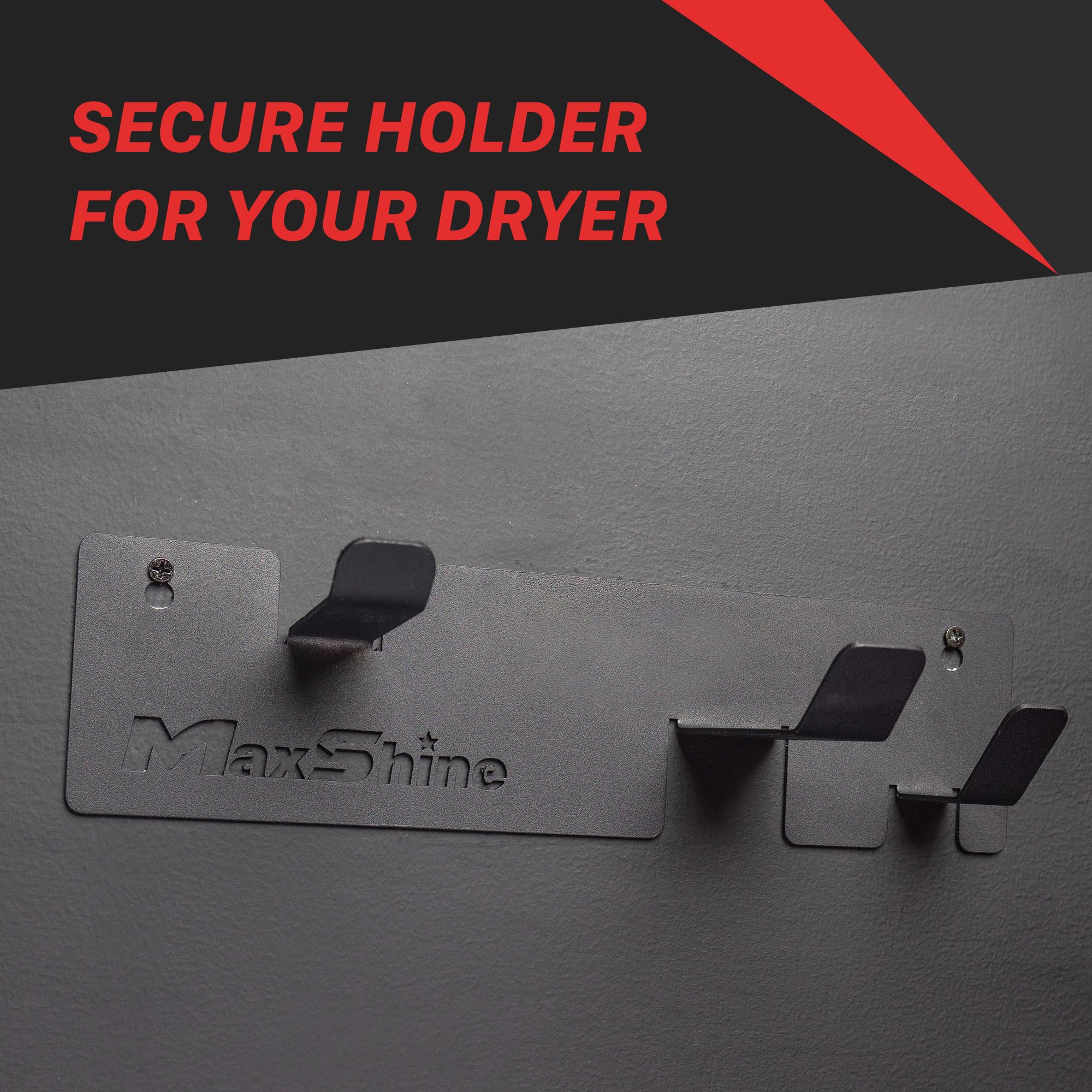 Maxshine Handheld Mini Dryer Holder - Wall-Mounted Holder for Securing Your Car Air Dryer, Durable and Space-Saving Organizer for Garage or Mobile Car Detailing