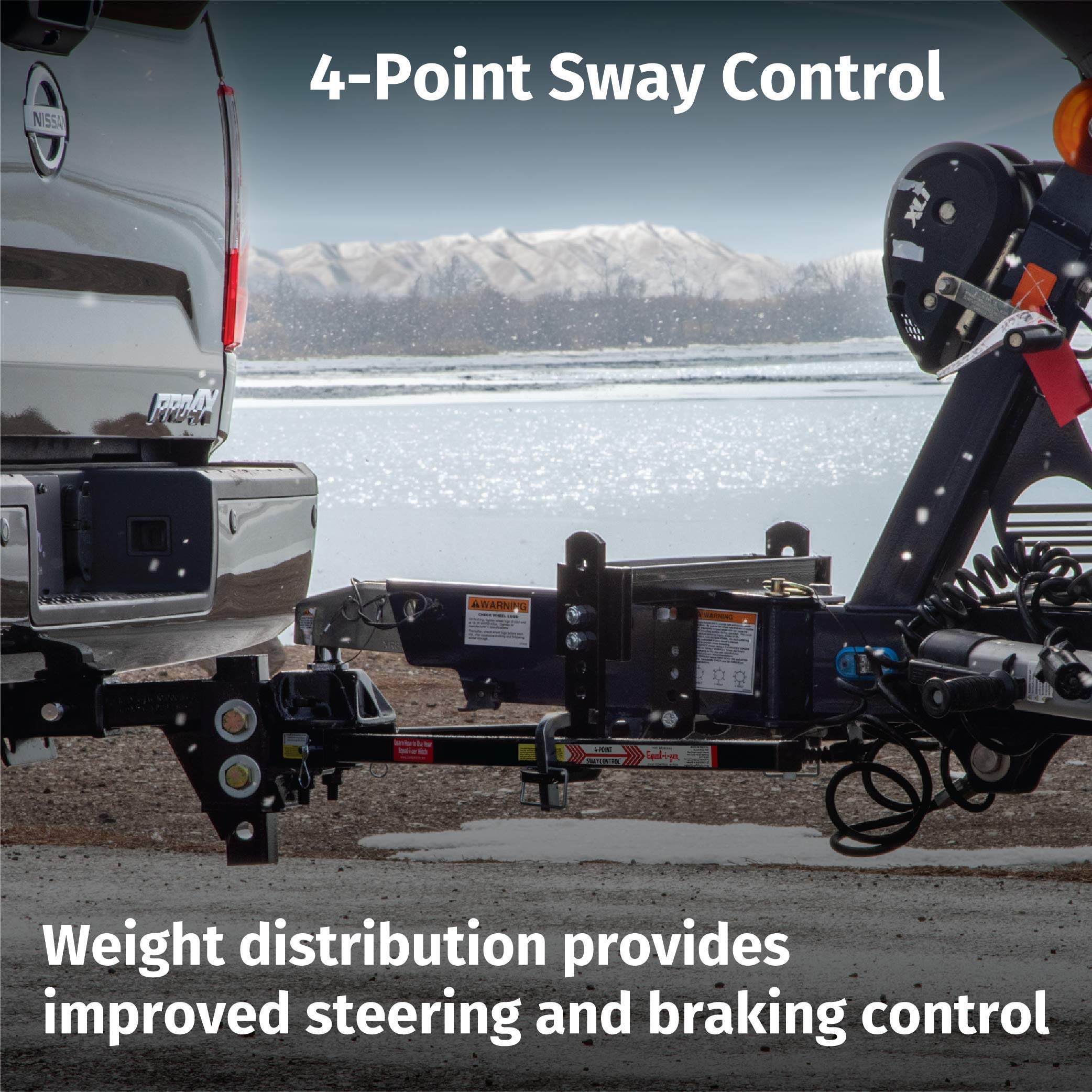Equal-i-zer Sway Control Hitch 4-point, 90-00-1400, 14,000 Lbs Trailer Weight Rating, 1,400 Lbs Tongue Weight Rating, Weight Distribution Kit Includes Standard Hitch Shank, Ball NOT Included