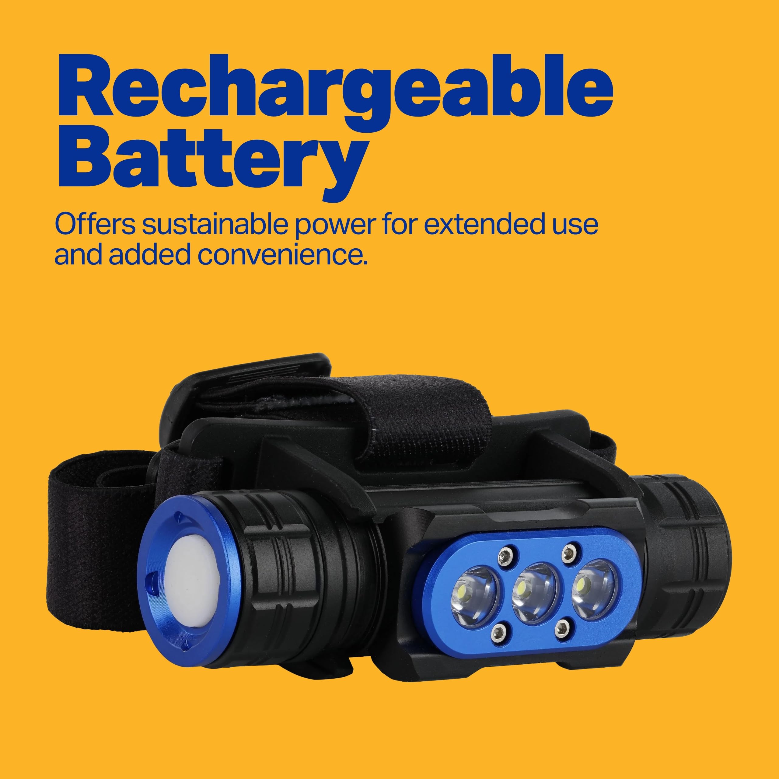 Pro Series LUXPRO XP780 Multi-Mode LED Headlamp - Rechargeable, Bright Headlamp - Removable Over-The-Head Strap