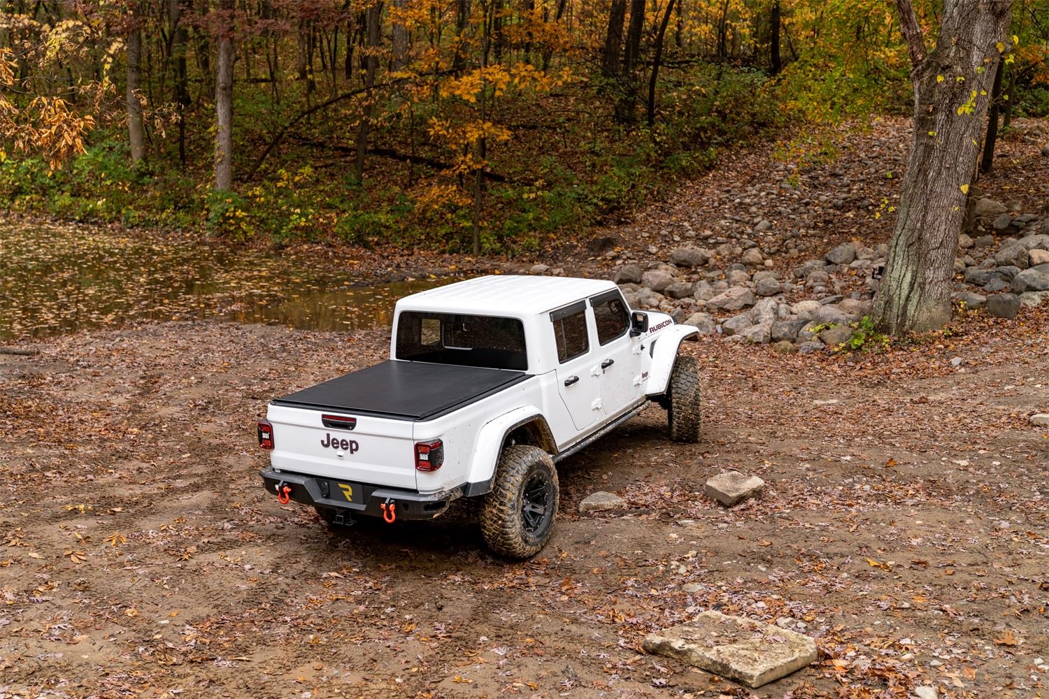 Trail Sliders RealTruck for Jeep Gladiator JT | Cab Length, Heavy Duty 2" Tubing, Textured Black | TSJ194-TX | Fits 2020 - 2025 Jeep Gladiator JT 4 Door