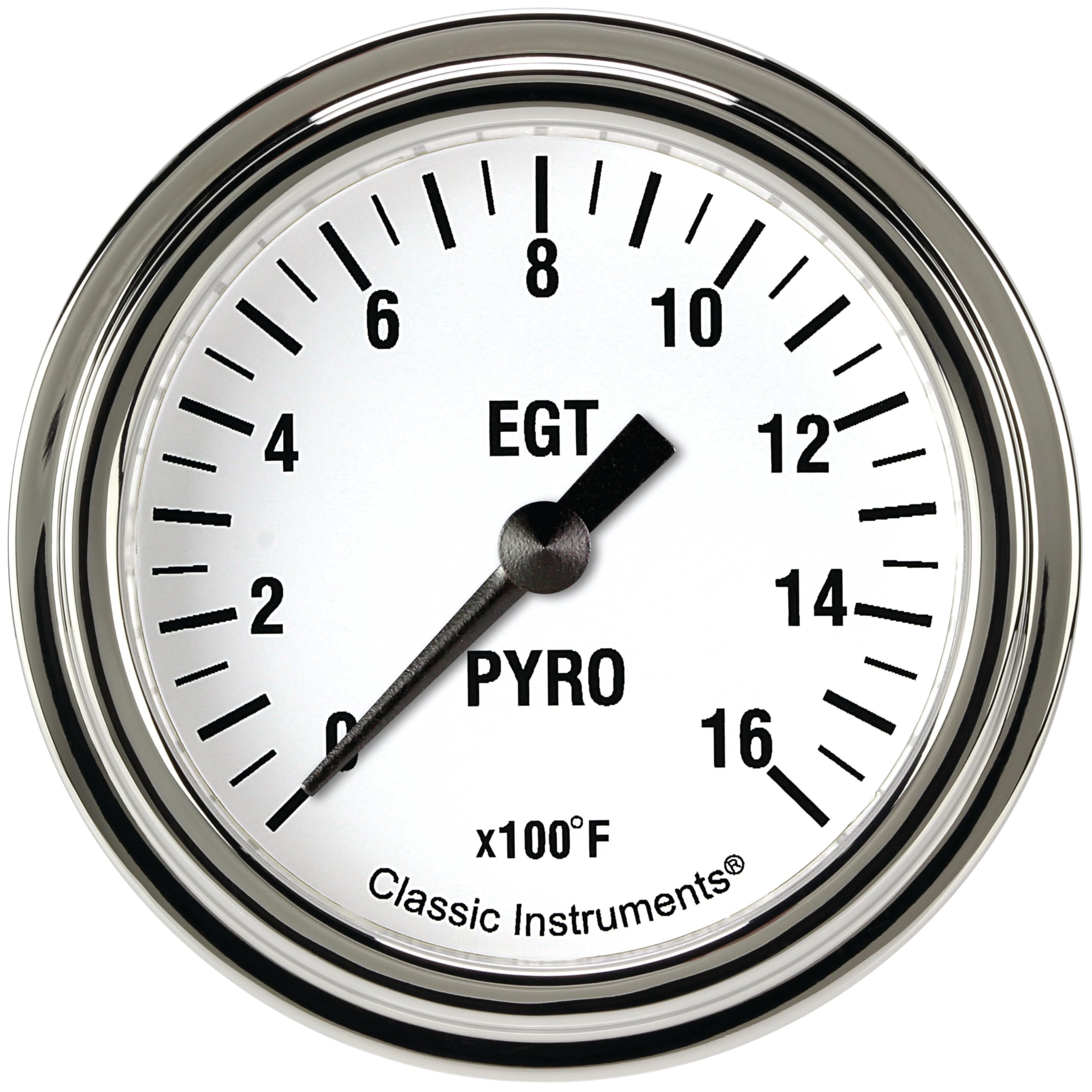 White Hot Classic Instruments 2-5/8" Exhaust Gas Temperature Gauge WH398SLF