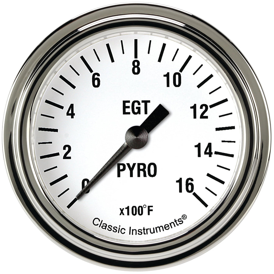 White Hot Classic Instruments 2-5/8" Exhaust Gas Temperature Gauge WH398SLF