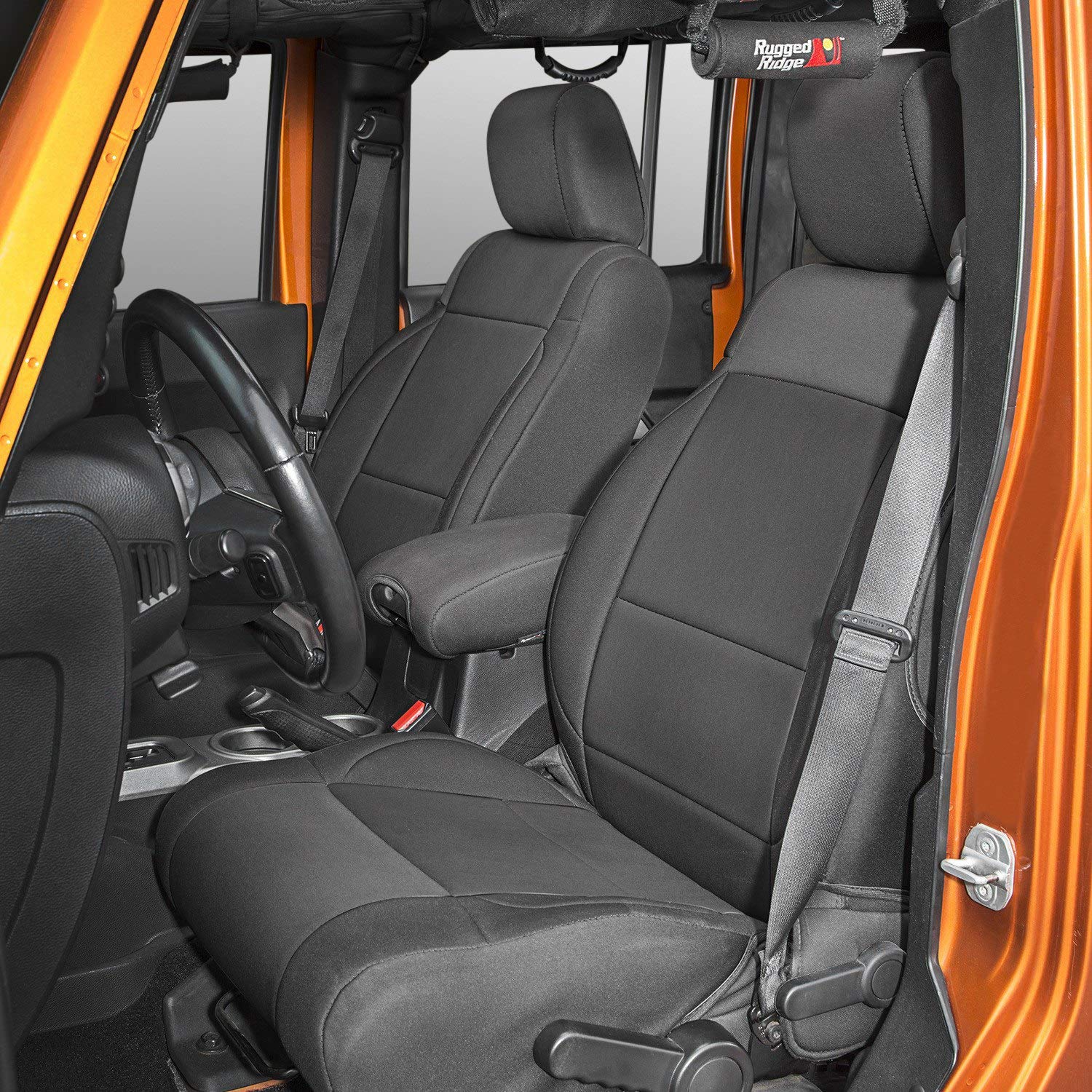 Seat Cover Kit, Black | Rugged Ridge | 13295.01 | Fits 2007-2010 Jeep Wrangler JKU 4-Door