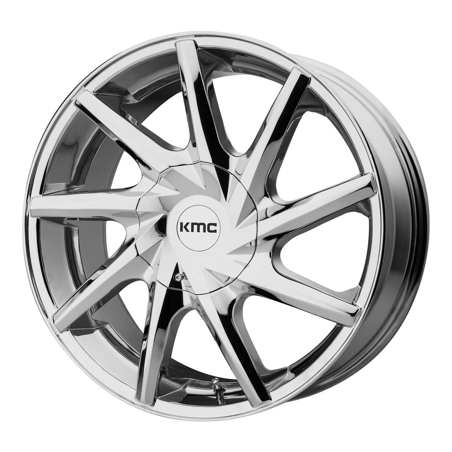 KMC Wheels Chrome KM7052 Wheel with Aluminum (24 x 9.5 inches /5 x 0 mm, 15 mm Offset)