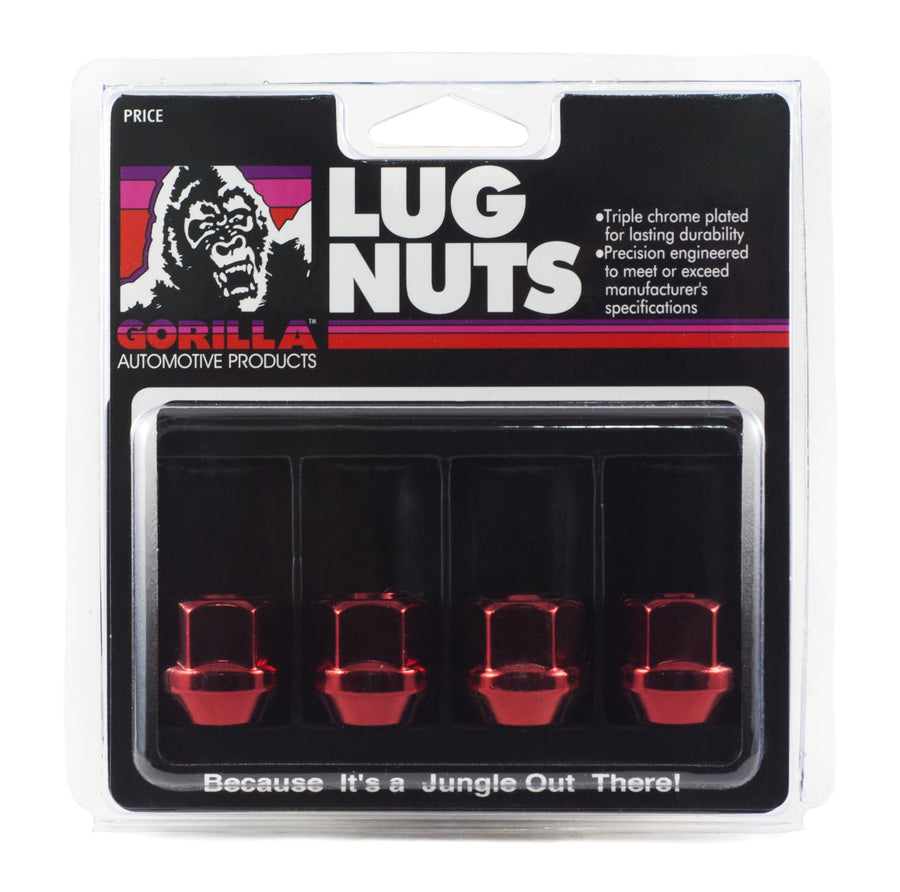 Gorilla 40037RD Automotive Acorn Bulge Open End Red Lug Nuts (12mm x 1.50 Thread Size)