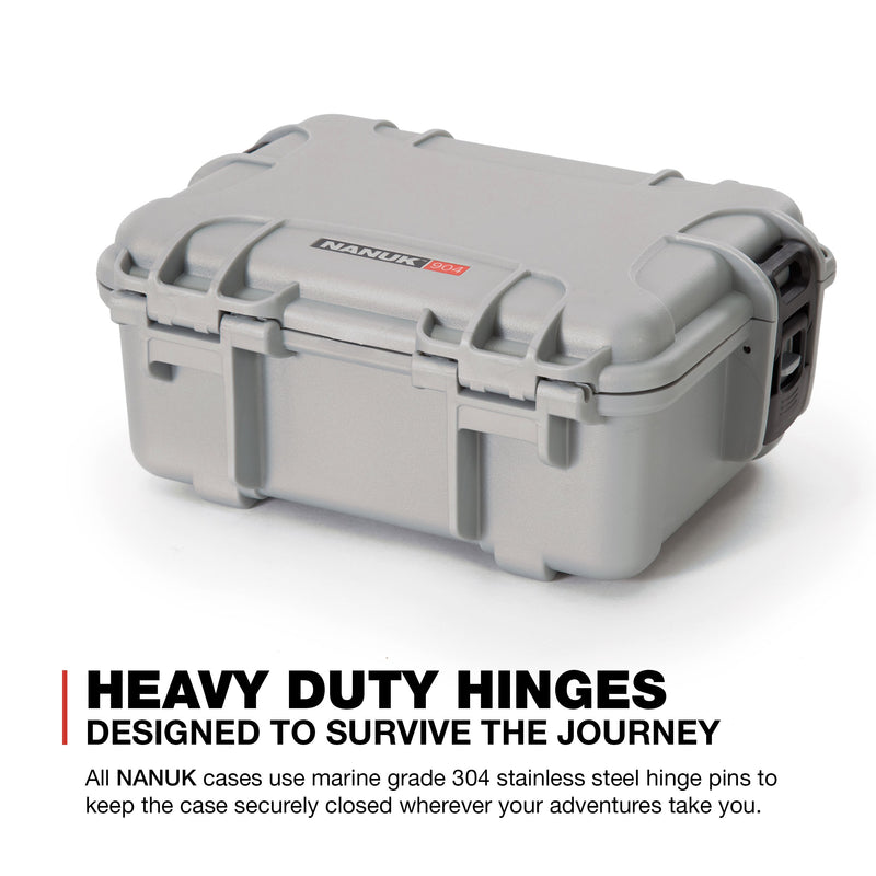 Waterproof Nanuk 904 Hard Case Empty - Silver