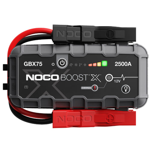 Boost X NOCO GBX75: 2500A UltraSafe Jump Starter – 12V Lithium Battery Booster Pack, Portable Jump Box, Power Bank & Jumper Cables - for 8.5L Gas and 6.5L Diesel Engines