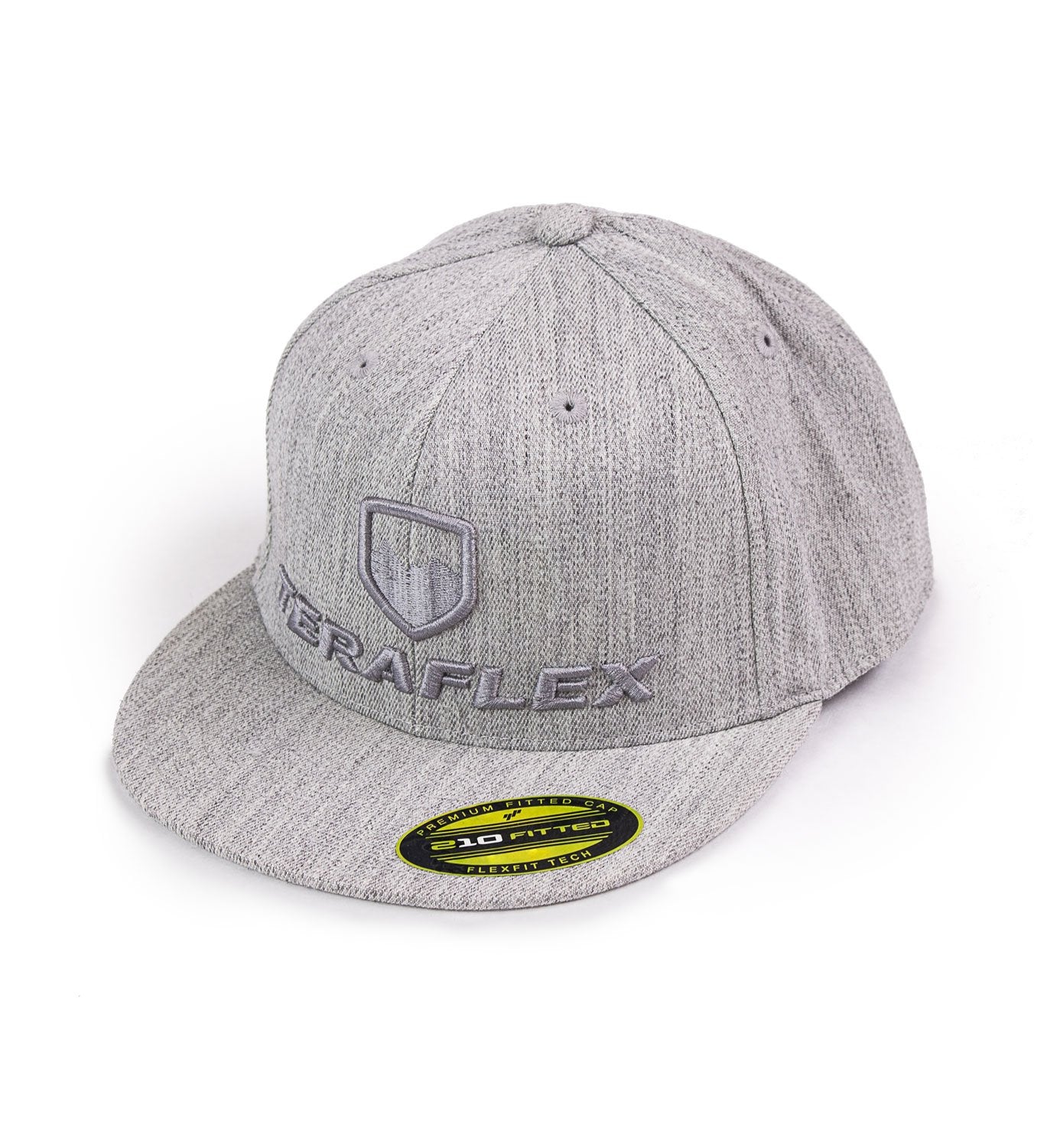 Premium Flexfit Hat, TeraFlex Flat Visor Heather Gray - Large/XL, 1 Pack