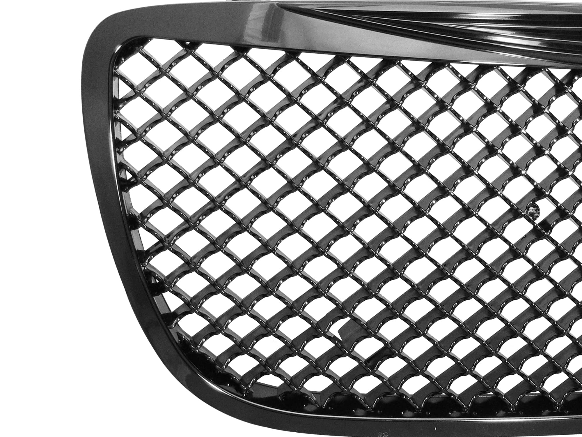 7147584 Armordillo USA Mesh Front Hood Grille - Gloss Black Fits 2004-2006 Chrysler Sebring