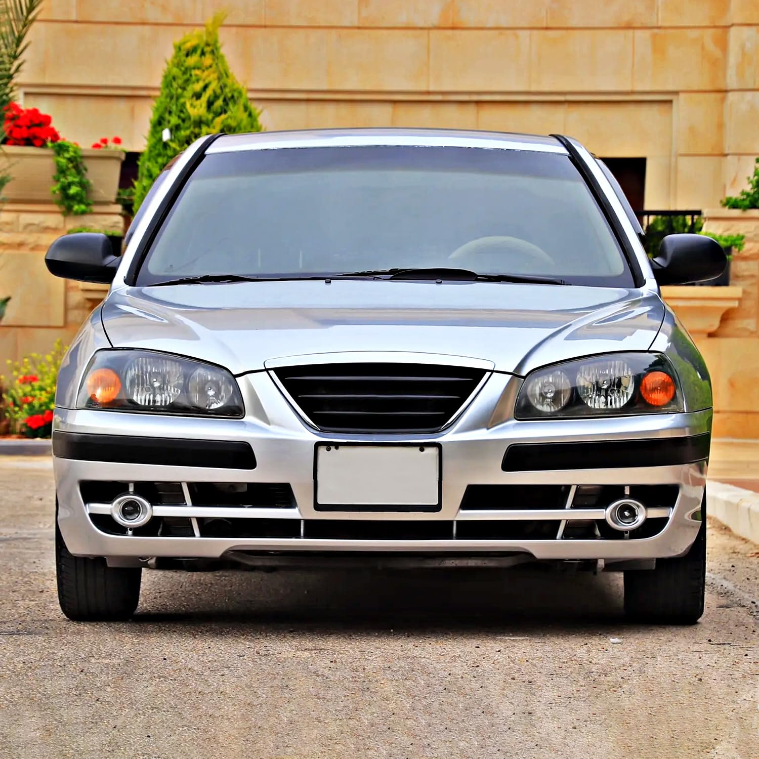 Replacement SPEC-D TUNING Black Headlights Compatible with 2004-2006 Hyundai Elantra L+R Pair Head Lights Lamps Assembly