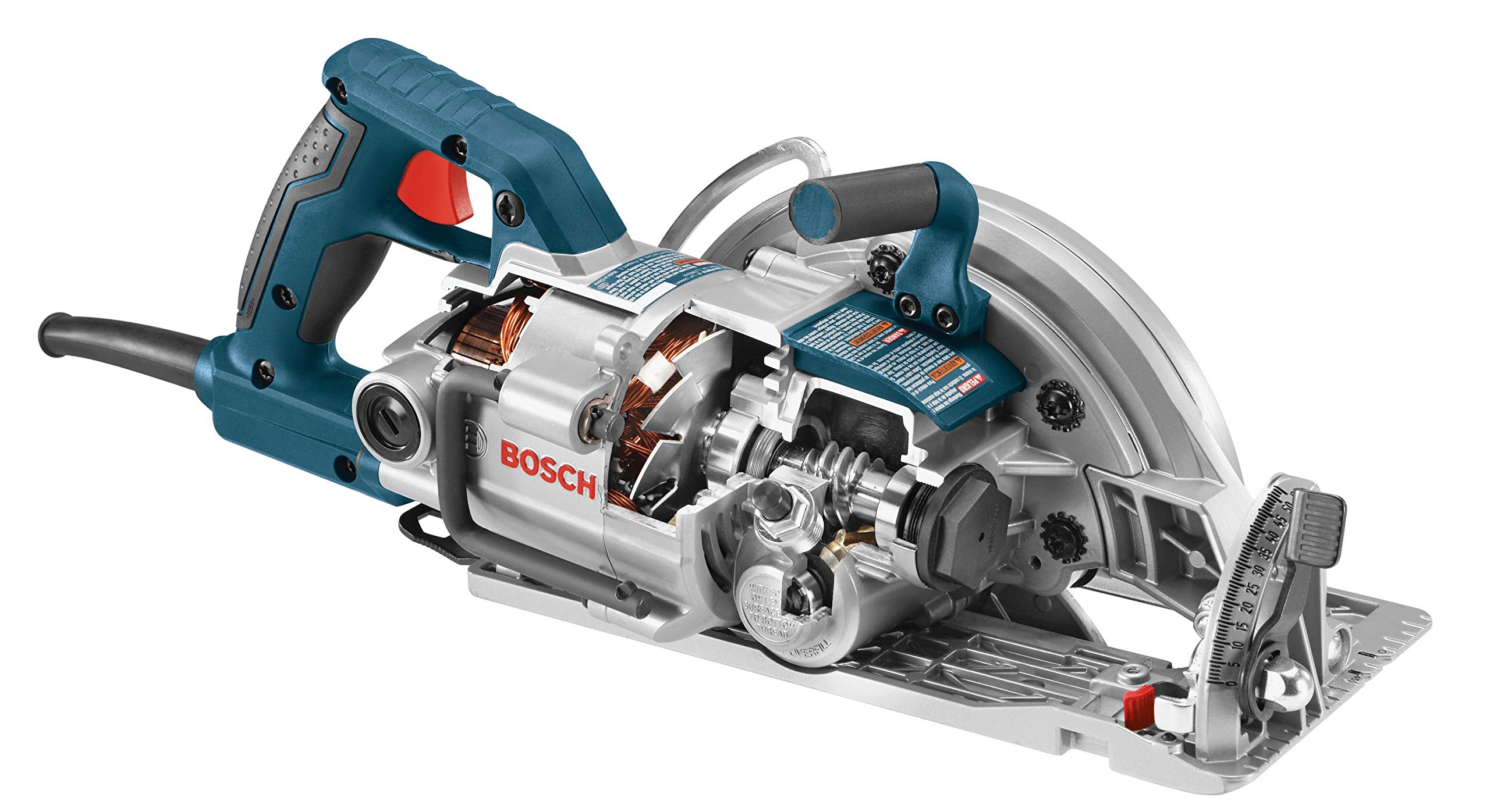 7-1/4-Inch Bosch Worm Drive Circular Saw CSW41, Blue