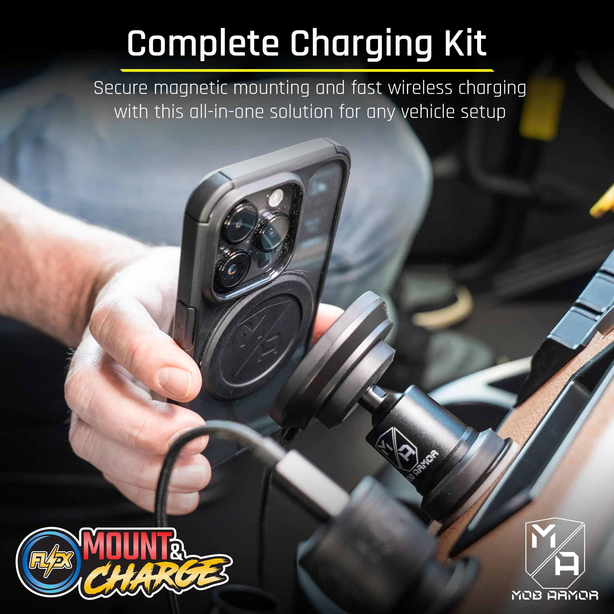 FLEX Mount and Charge Mob Armor Magnetic Wireless Charging Kit