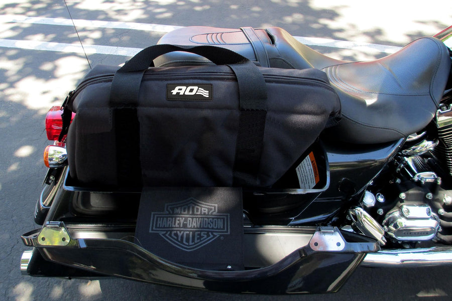 AO Coolers - Motorcycle Saddle Bags AO18MOTO Soft Cooler (15-Can Capacity), Black
