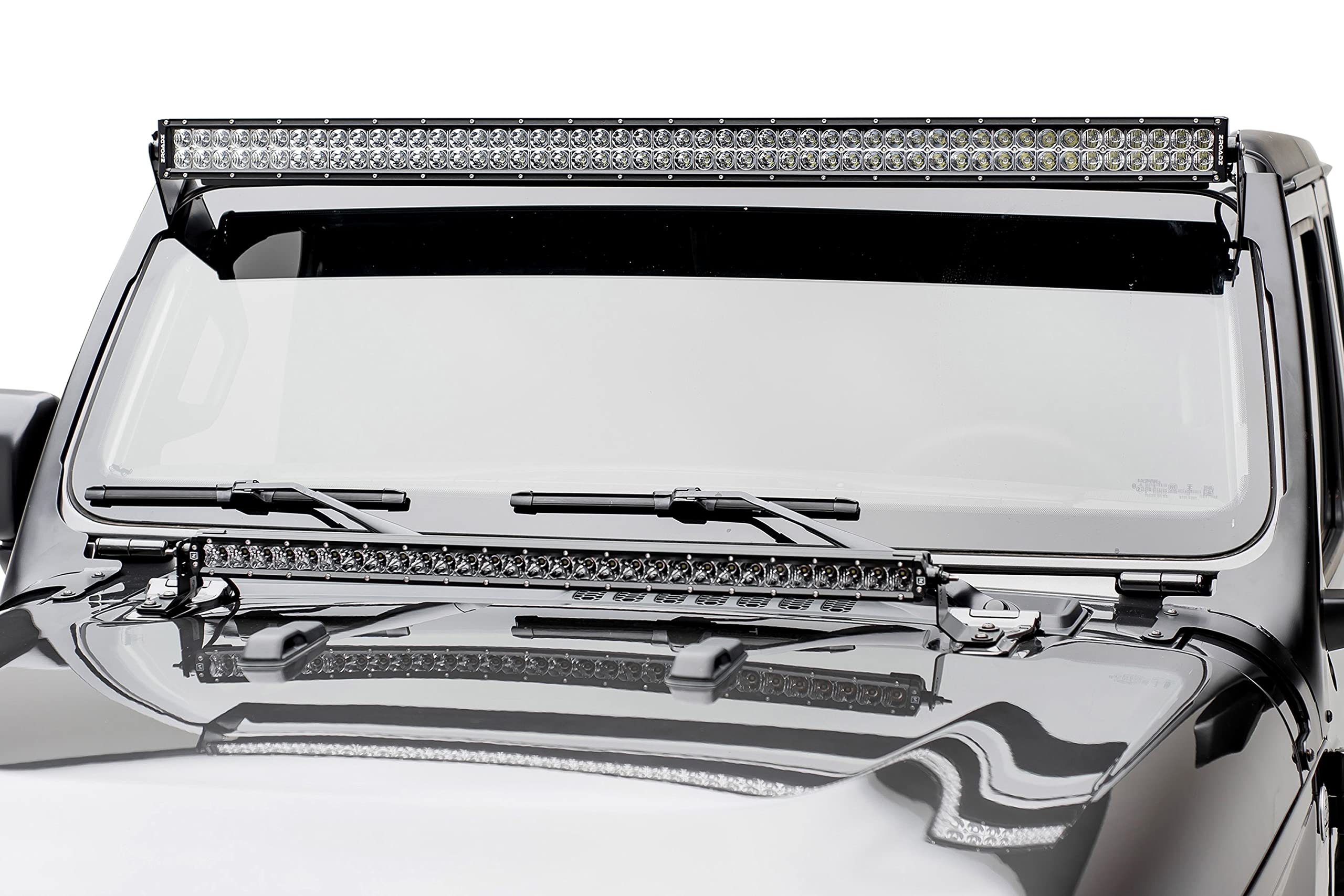 Front Roof Jeep JL, Gladiator LED Bracket to mount (1) 50 or 52 Inch Staight Light Bar - PN #Z374831