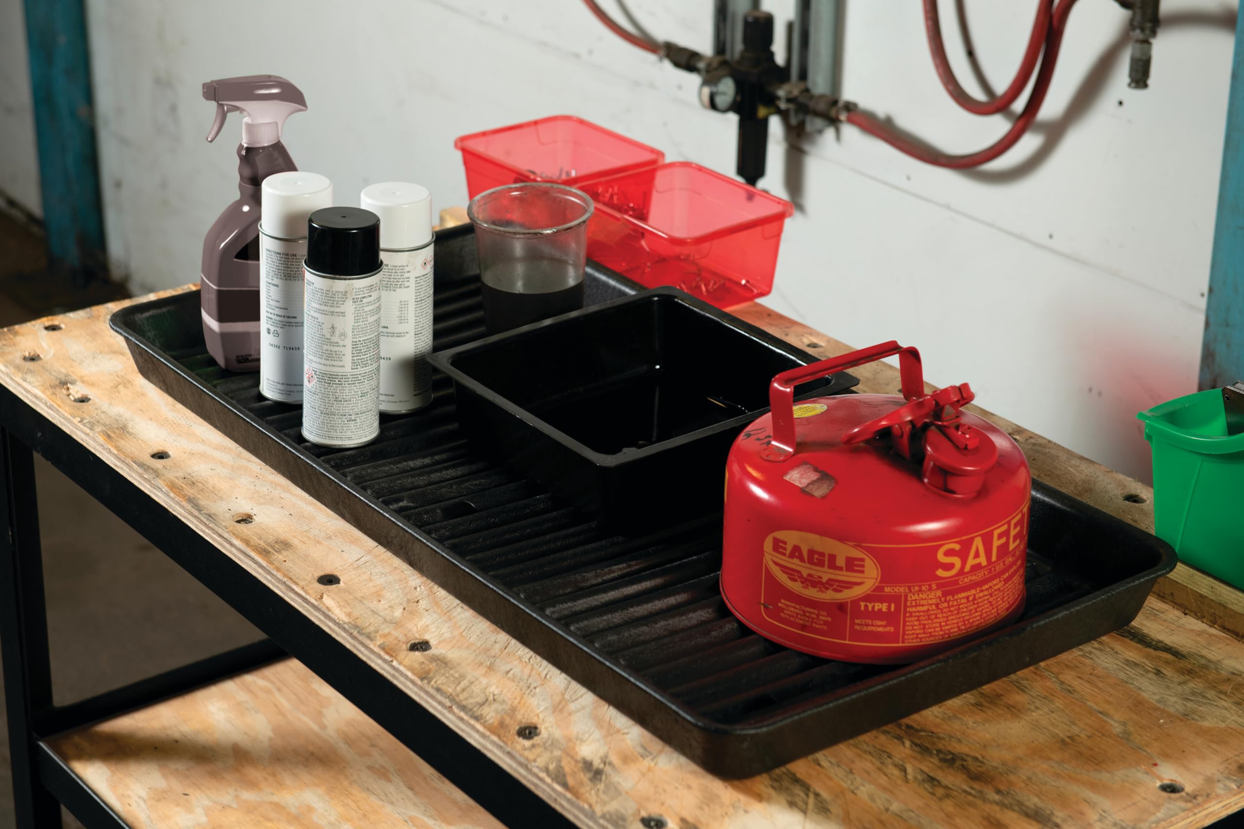Containment Utility Tray Eagle 1677BLK, 36" Length x 18" Width x 2" Height, Black