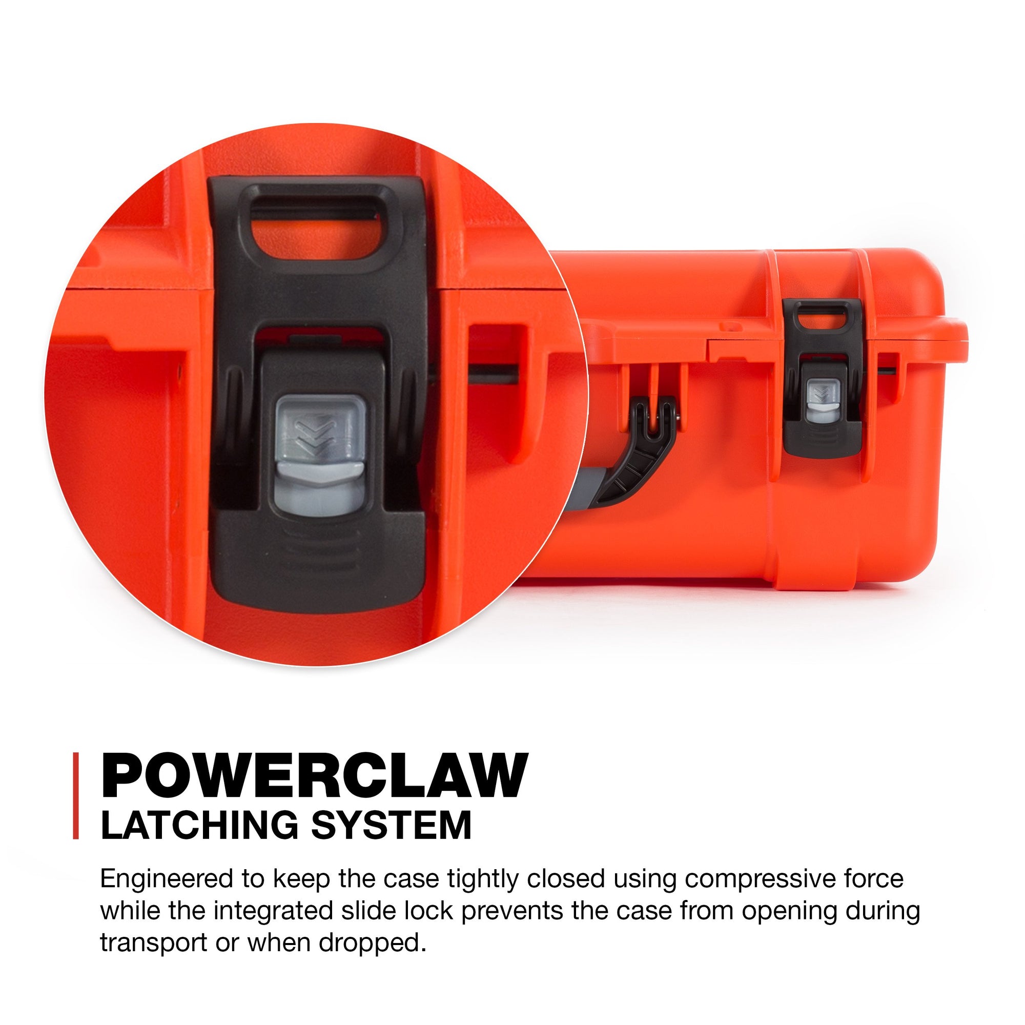 Waterproof Nanuk 940 Hard Case with Lid Organizer and Padded Divider - Orange