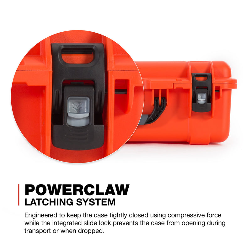 Waterproof Nanuk 940 Hard Case with Lid Organizer and Padded Divider - Orange