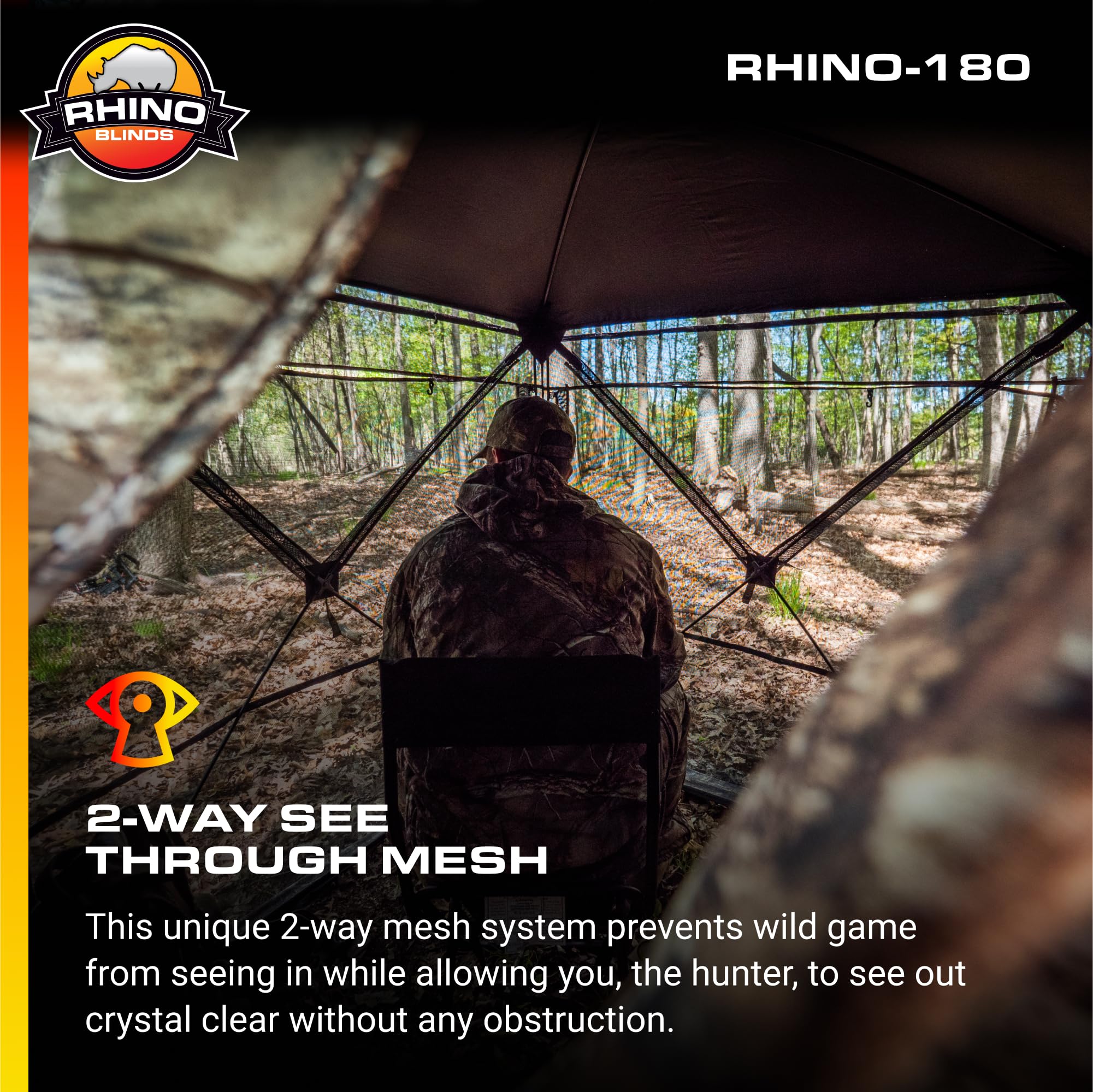 Rhino R180 Blinds 3 Person See Through Hunting Ground Blind