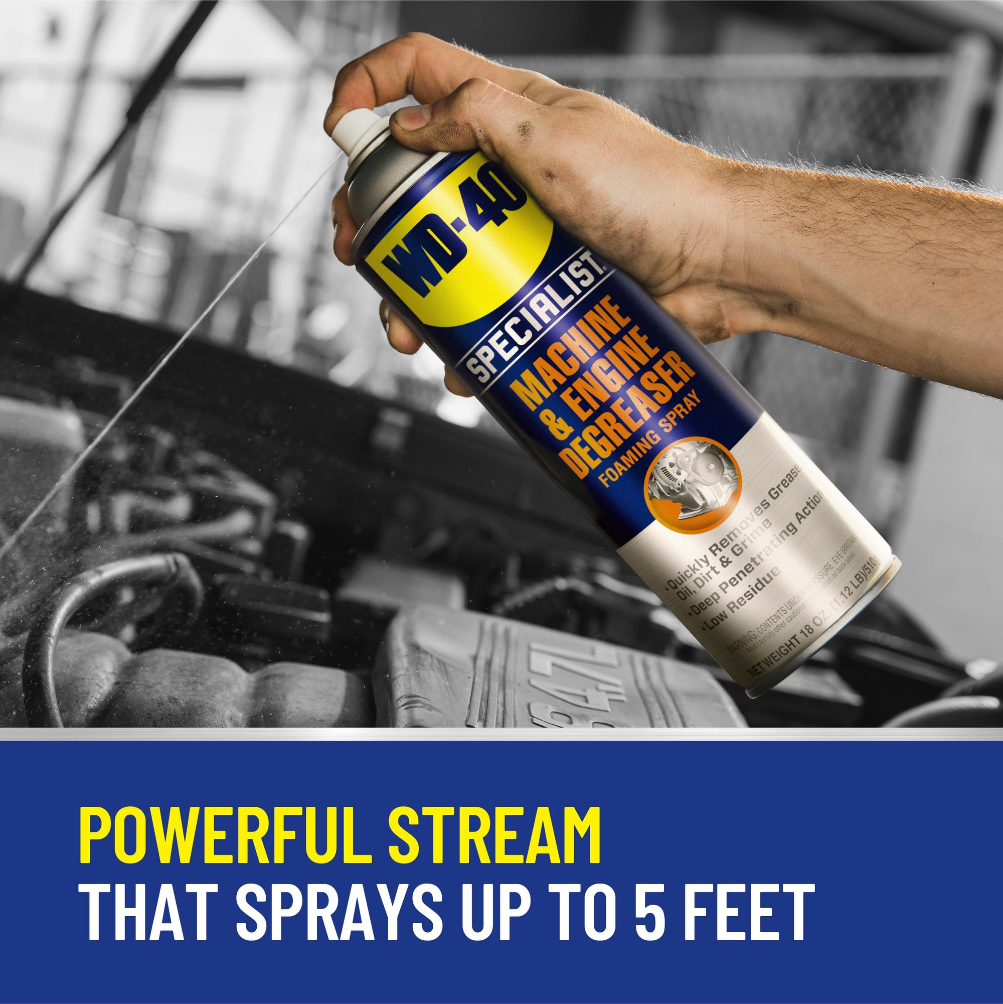 WD-40 Machine & Engine Specialist Degreaser Foaming Spray, 18 OZ