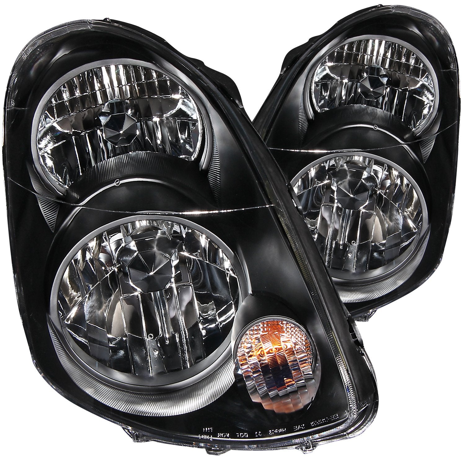 Infiniti G35 Anzo USA 121172 Black Headlight Assembly - (Sold in Pairs)