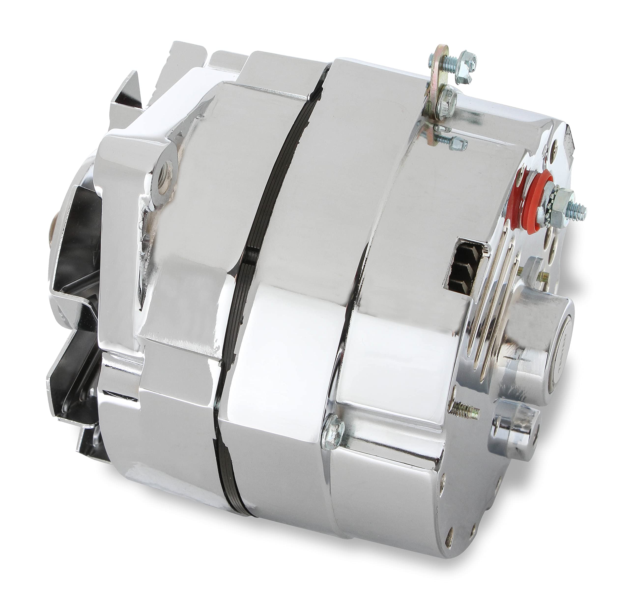 Chrome Mr. Gasket 5122 Alternator Late GM-Delco 80 Amp