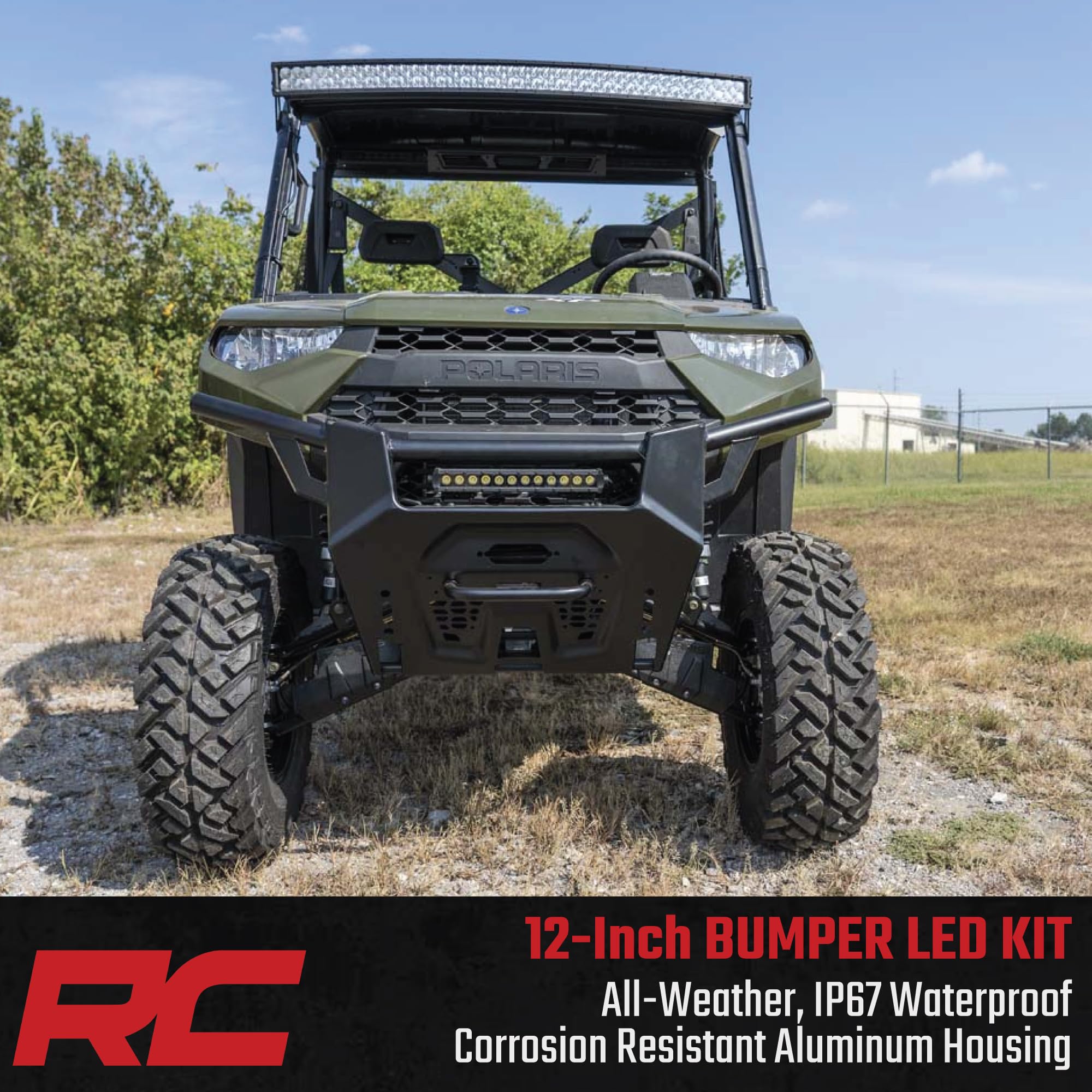 12" Rough Country LED DRL Bumper Kit for Polaris Ranger - 93027