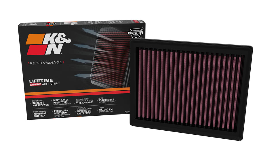 K&N Engine Air Filter: Premium, High Performance, Washable, Replacement Filter, Compatible with 2023 Nissan Z, 33-5135
