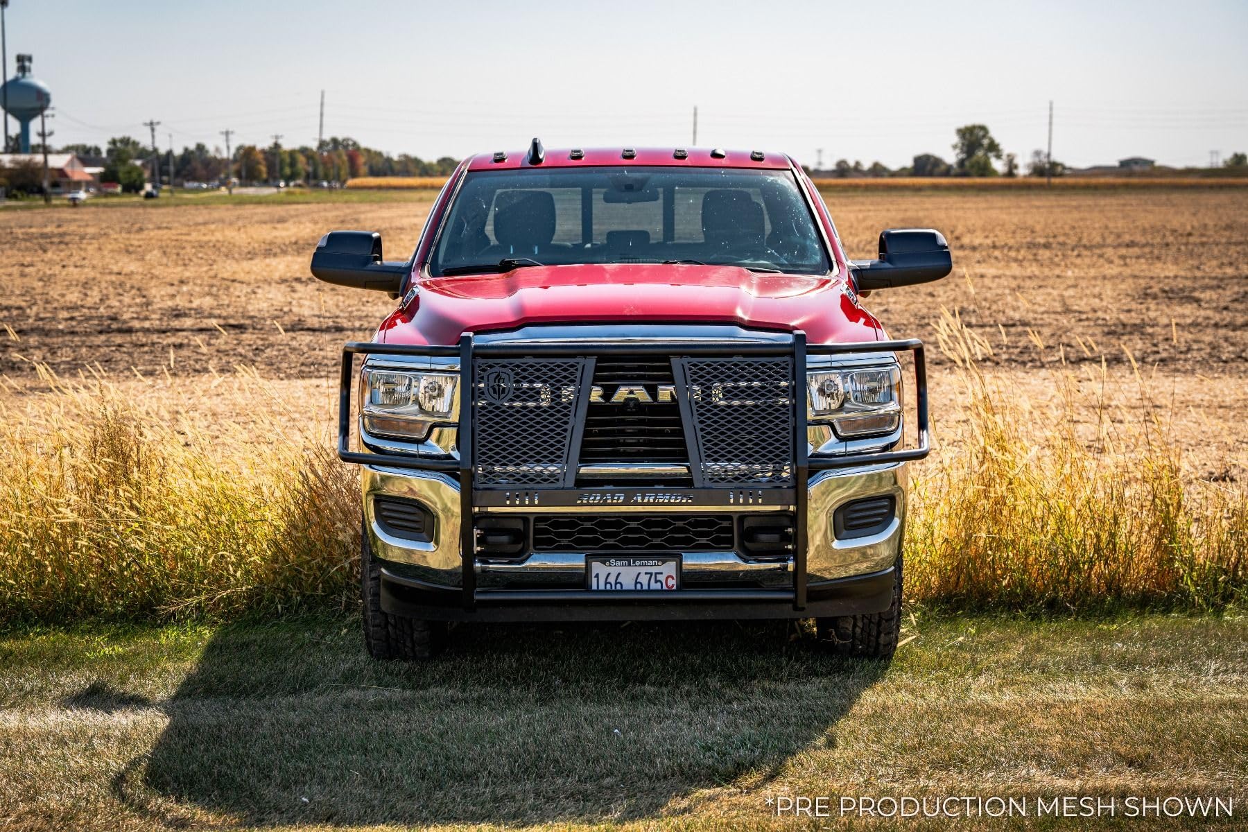 Vaquero Road Armor 4192-BRSH Front Grille Guard - Texture Black - Compatible with: 2019-2025 RAM 2500 3500 4500 5500