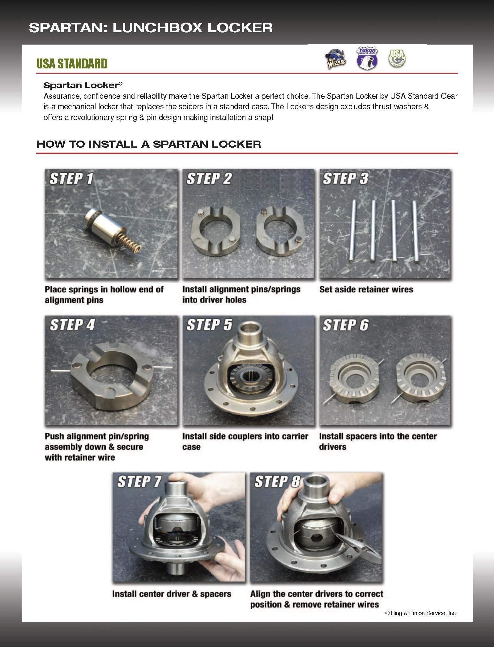 USA Standard Gear Locker Spartan for GM 8.5", 30 Spline axles, Includes Heavy-Duty Cross pin Shaft