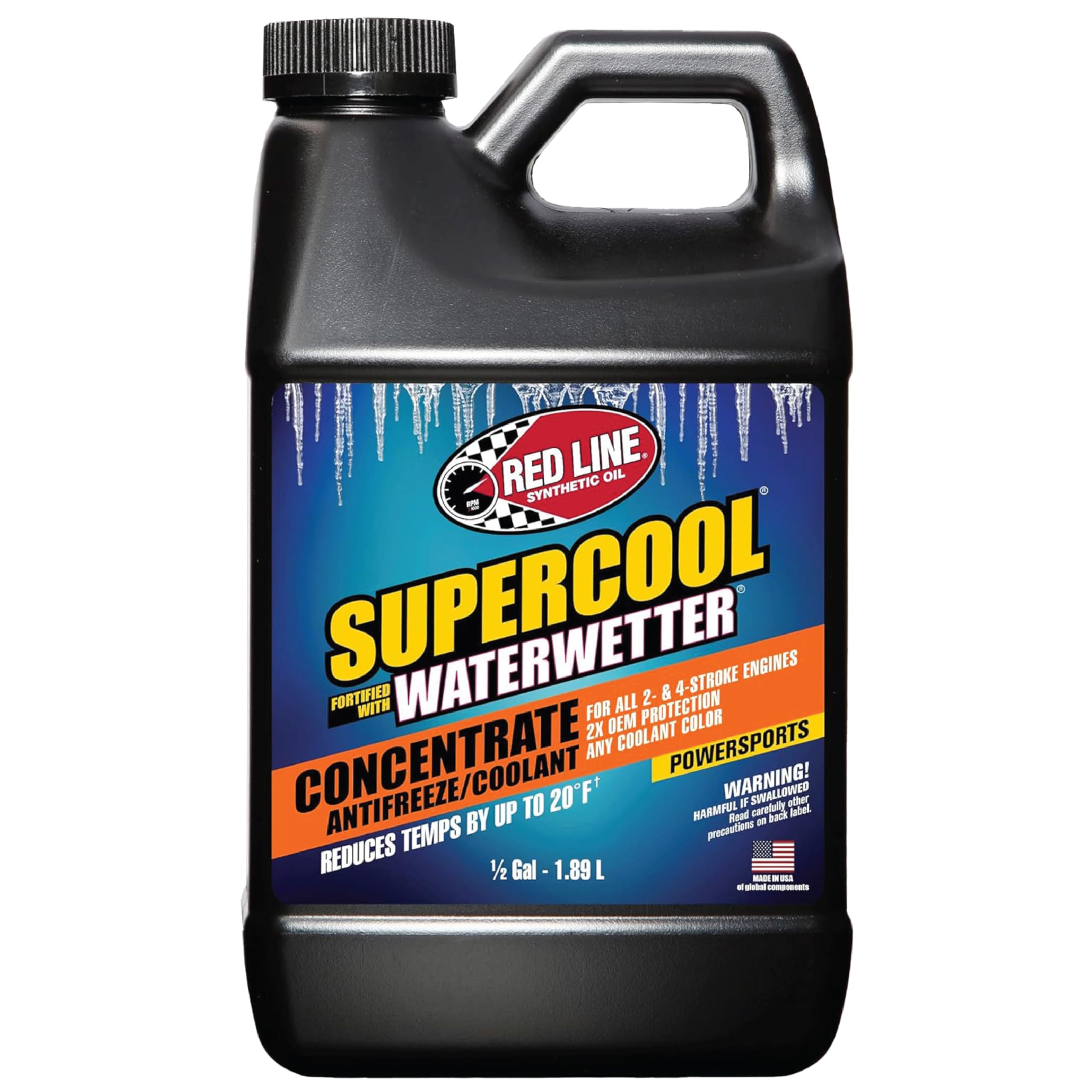 Red Line SuperCool 81235 Concentrate Antifreeze/Coolant Fortified with WaterWetter - 1/2 Gallon