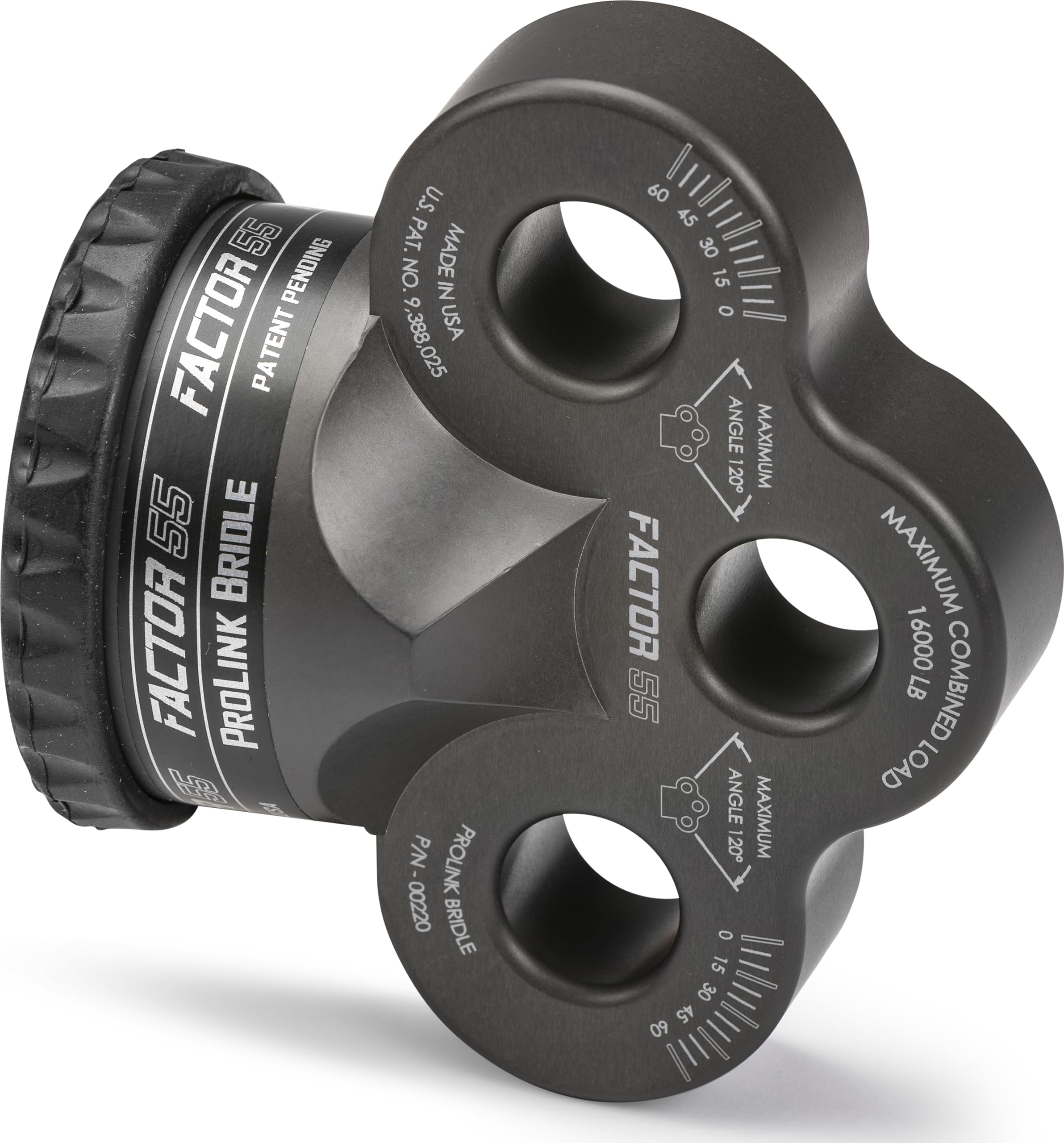 Factor 55 Bridle Prolink 3 Individual Shackle Mount Holes, Capacity: 16,000 lbs - Gray