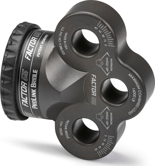 Factor 55 Bridle Prolink 3 Individual Shackle Mount Holes, Capacity: 16,000 lbs - Gray